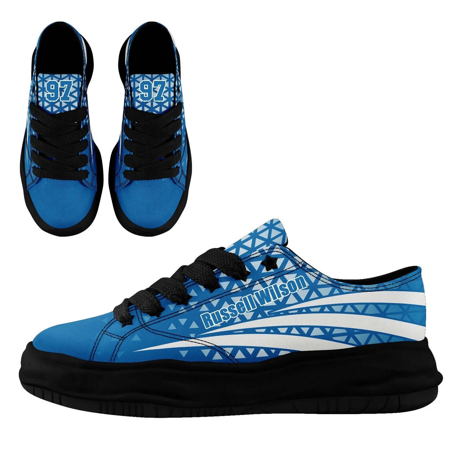 Custom Blue White Michigan Shoes Personalized Sneaker FN038-D023003-11 Custom Online