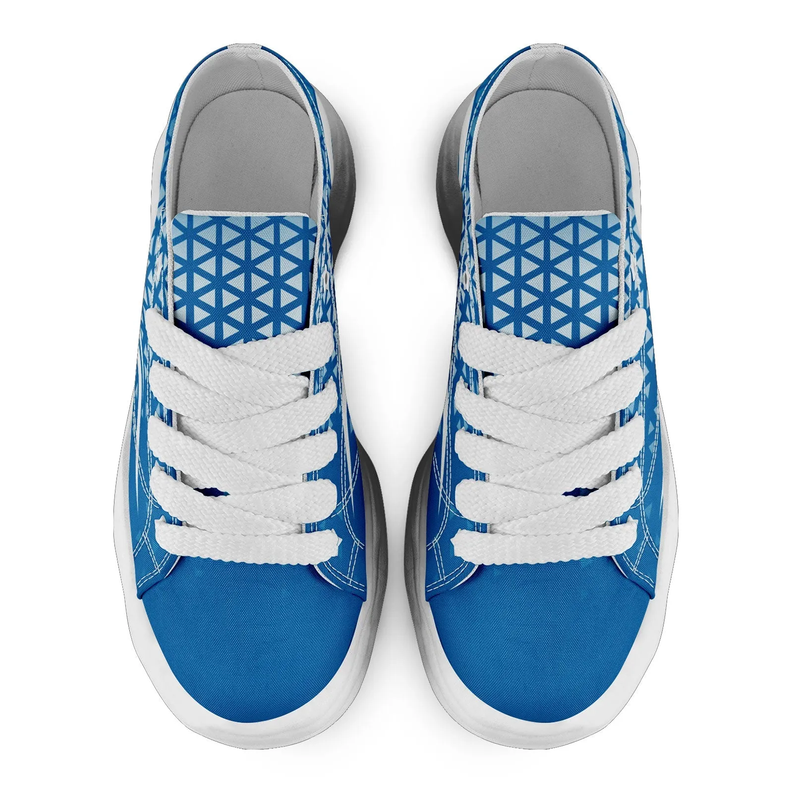 Custom Blue White Michigan Shoes Personalized Sneaker FN038-D023003-11 Custom Online