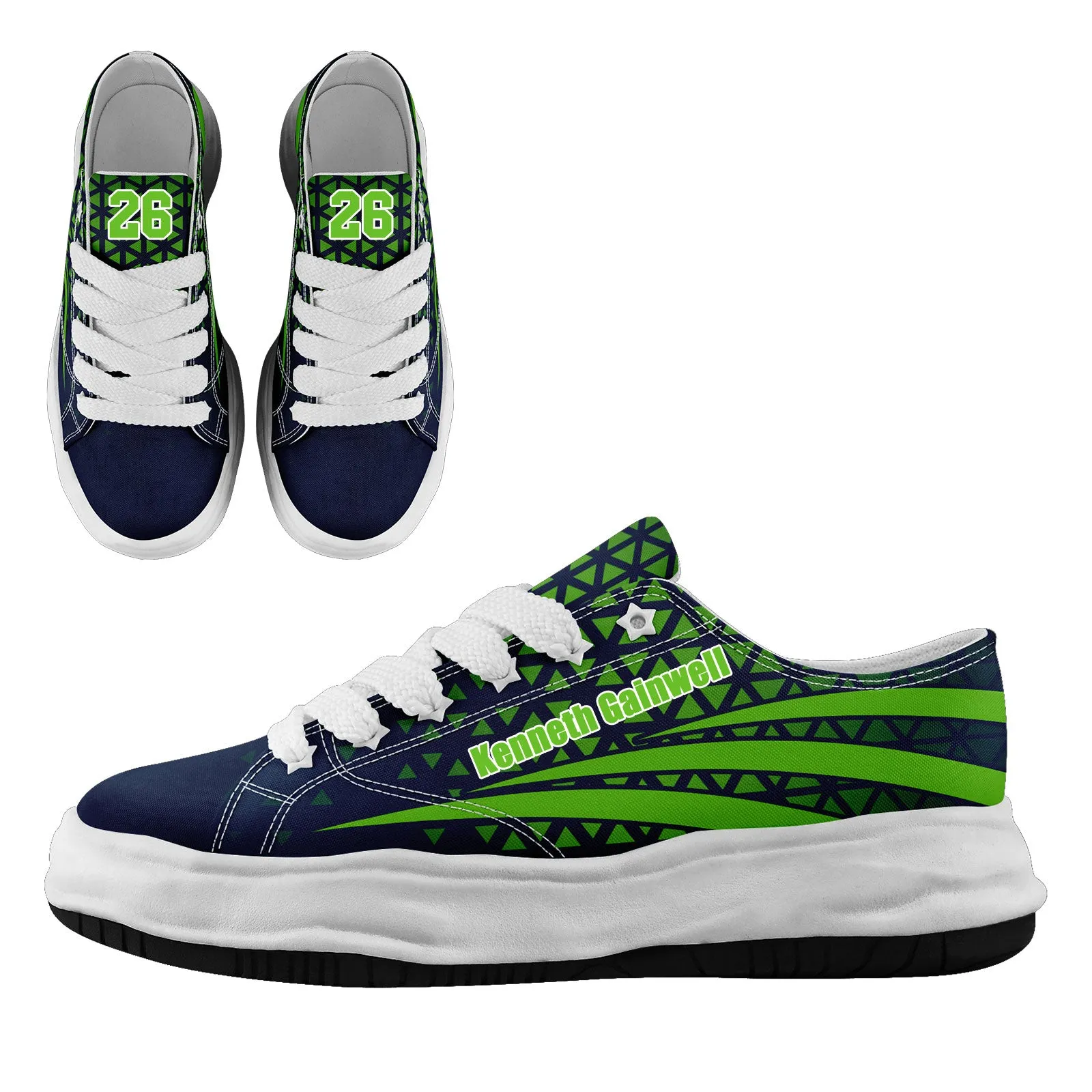 Custom Blue White Washington Shoes Personalized Sneaker FN038-D023003-27