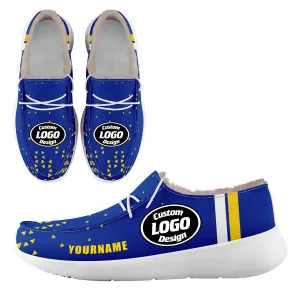 Custom Blue Yellow Los Angeles Shoes Personalized Sneaker FN042-D020279-15