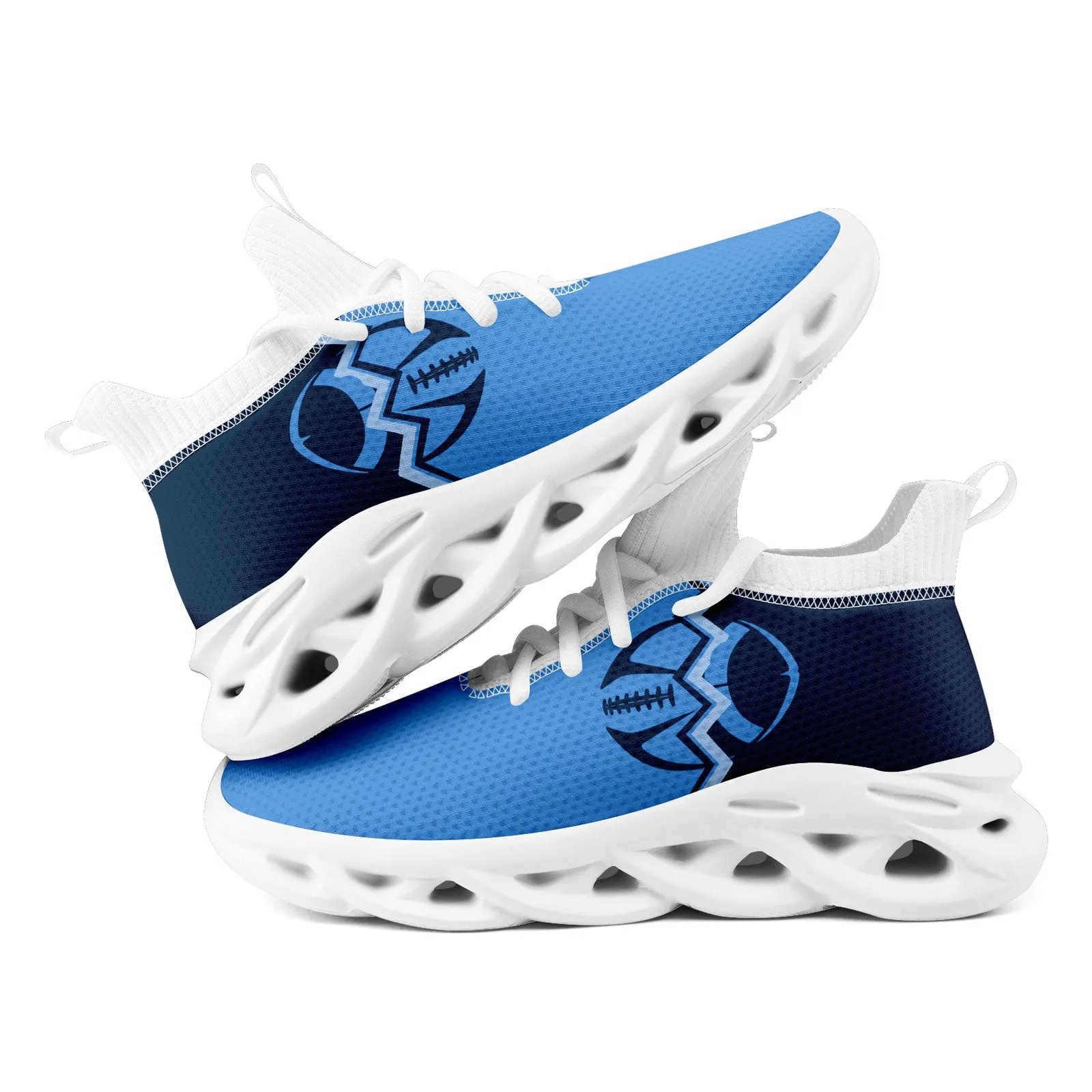 Custom Deep Blue Light Blue Tennessee MaxSoul Shoes and Hat Combo Offer Personalized Combo ZH-D028017-32