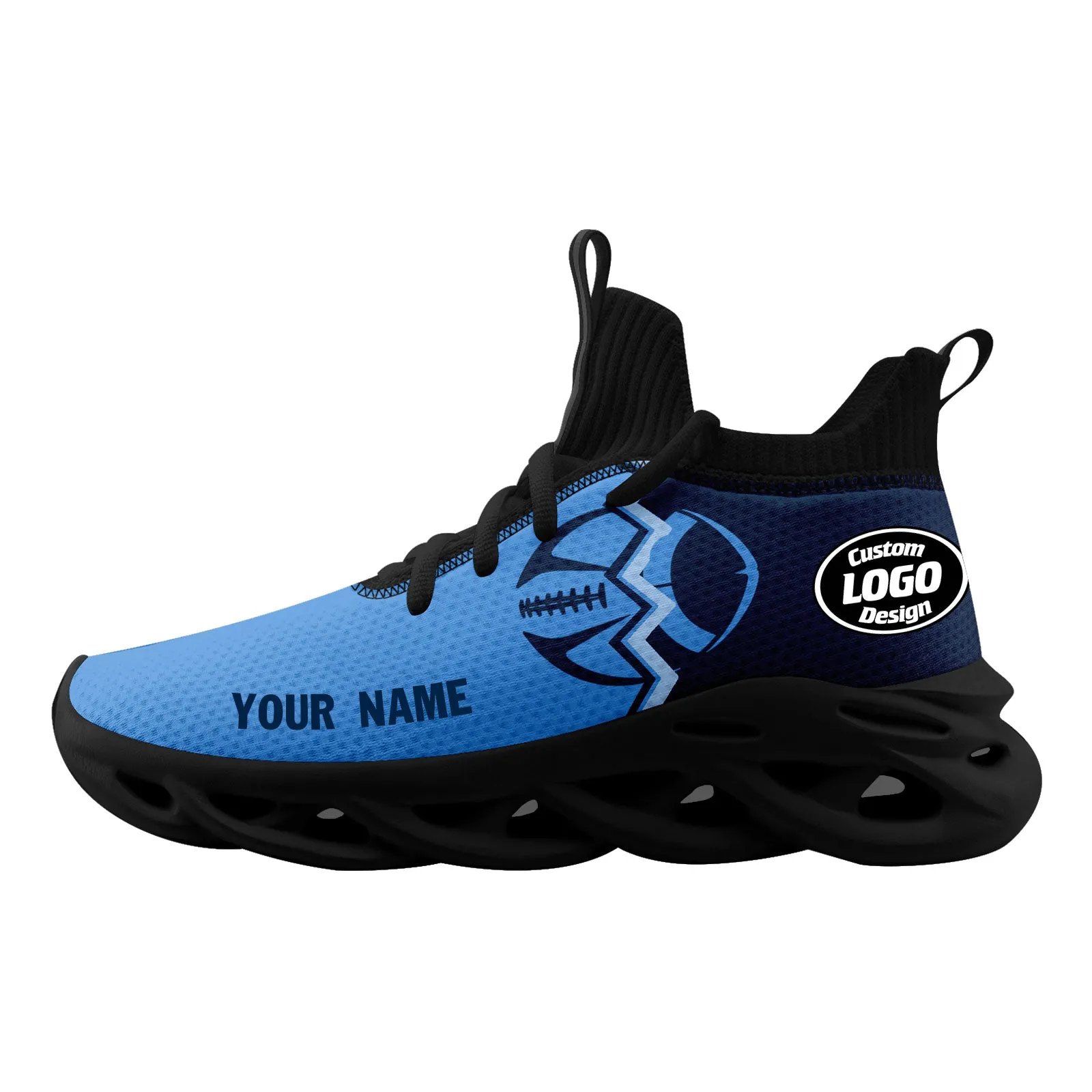 Custom Deep Blue Light Blue Tennessee MaxSoul Shoes and Hat Combo Offer Personalized Combo ZH-D028017-32