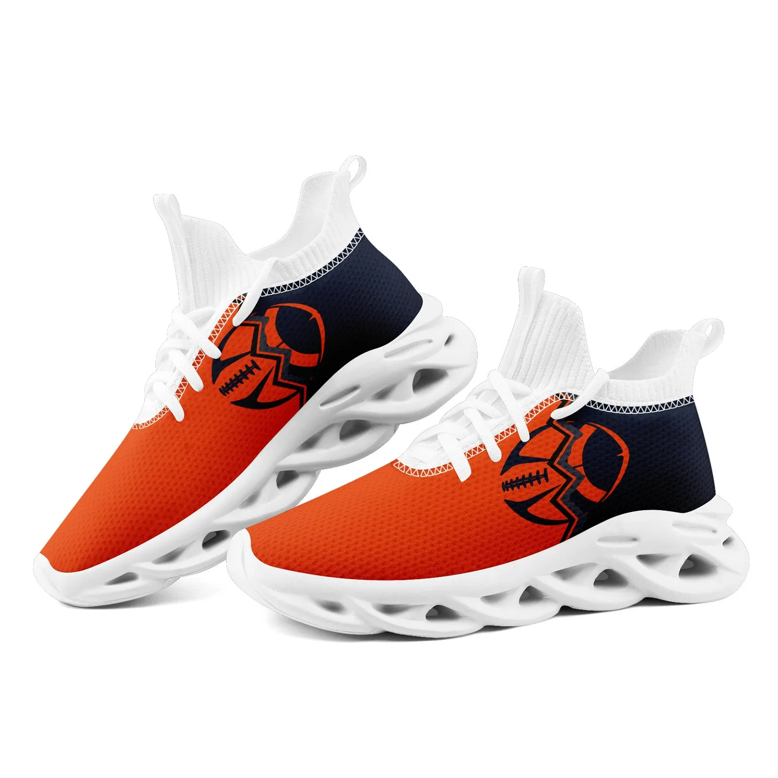 Custom Deep Blue Orange Illinois MaxSoul Shoes and Hat Combo Offer Personalized Combo ZH-D028017-4