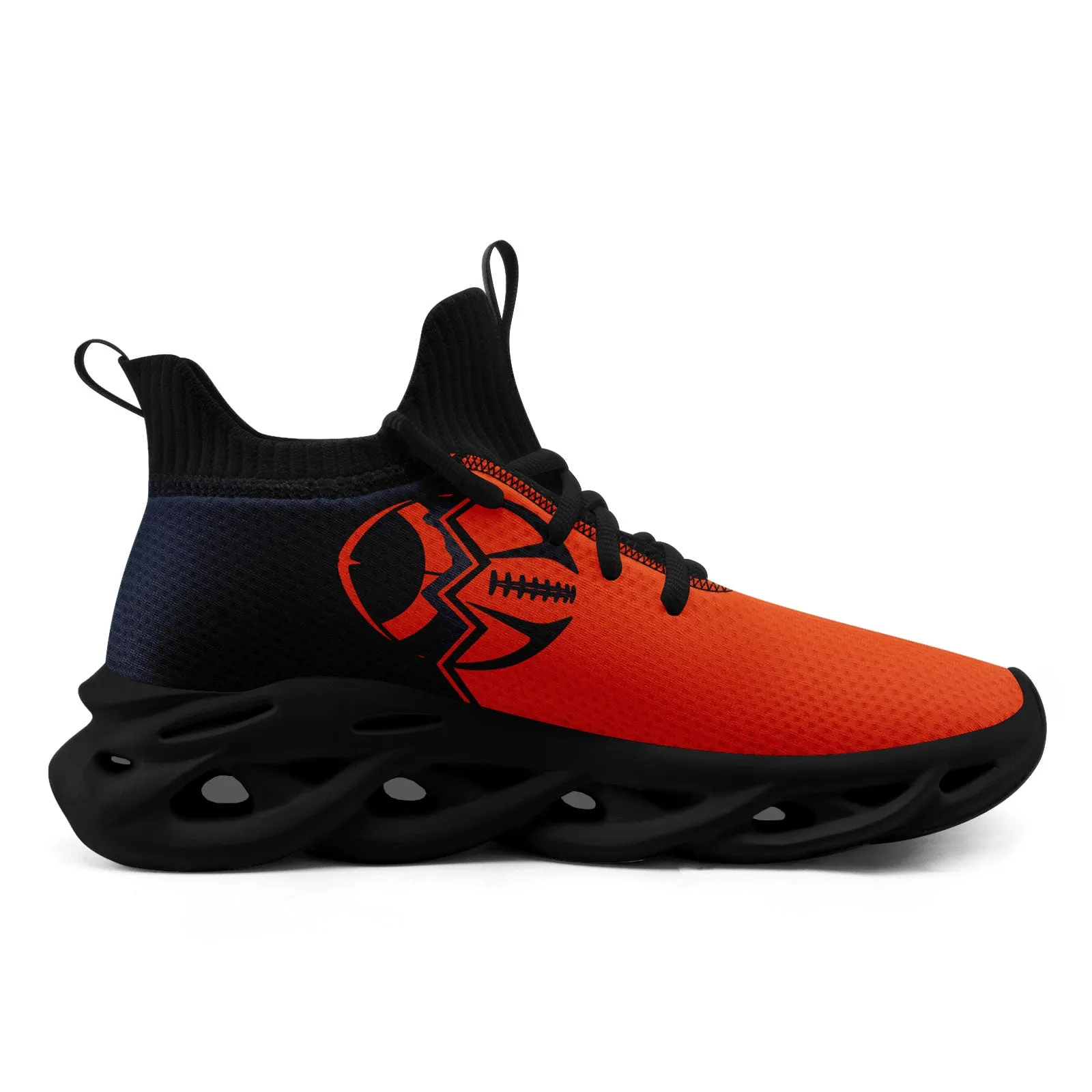 Custom Deep Blue Orange Illinois MaxSoul Shoes and Hat Combo Offer Personalized Combo ZH-D028017-4