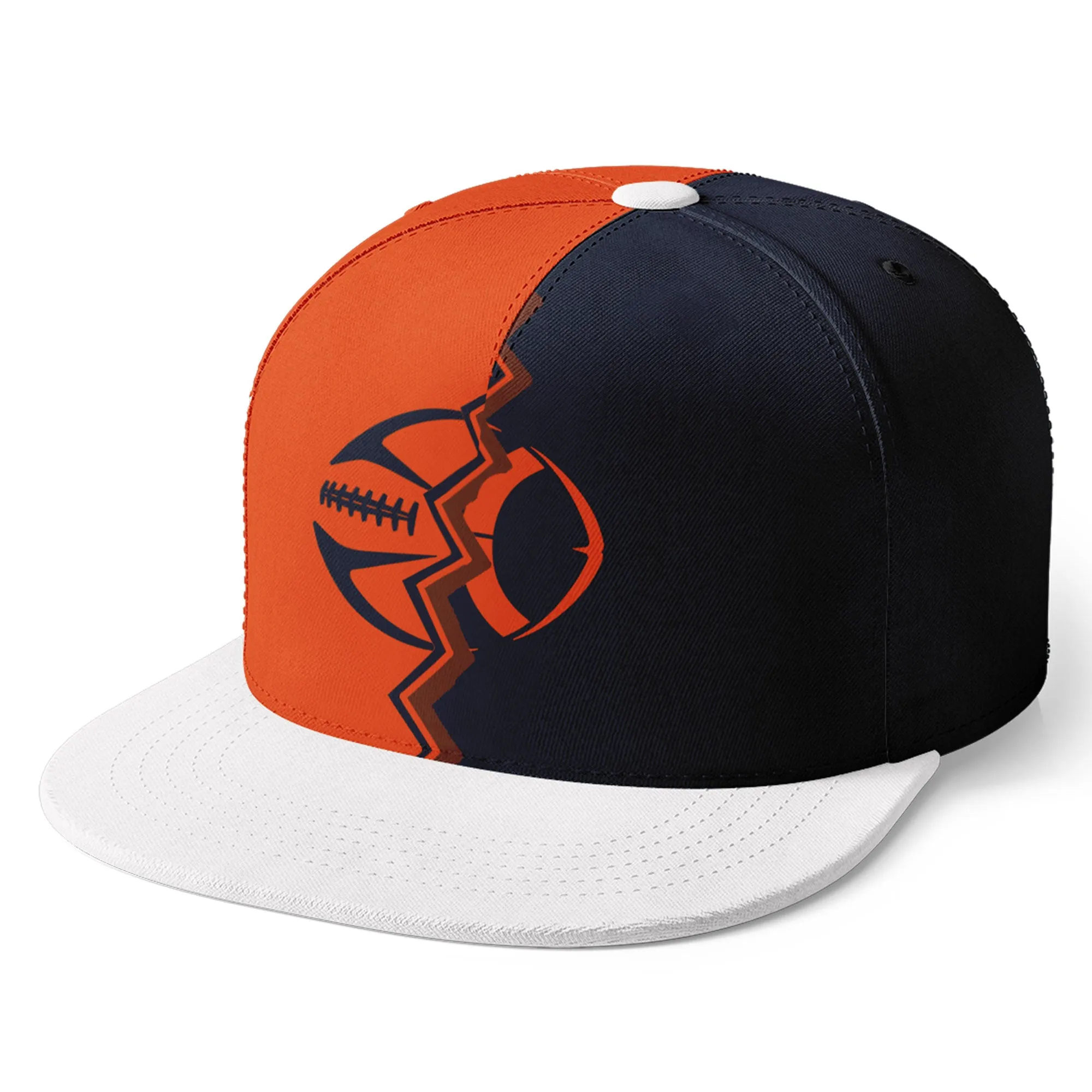 Custom Deep Blue Orange Illinois MaxSoul Shoes and Hat Combo Offer Personalized Combo ZH-D028017-4