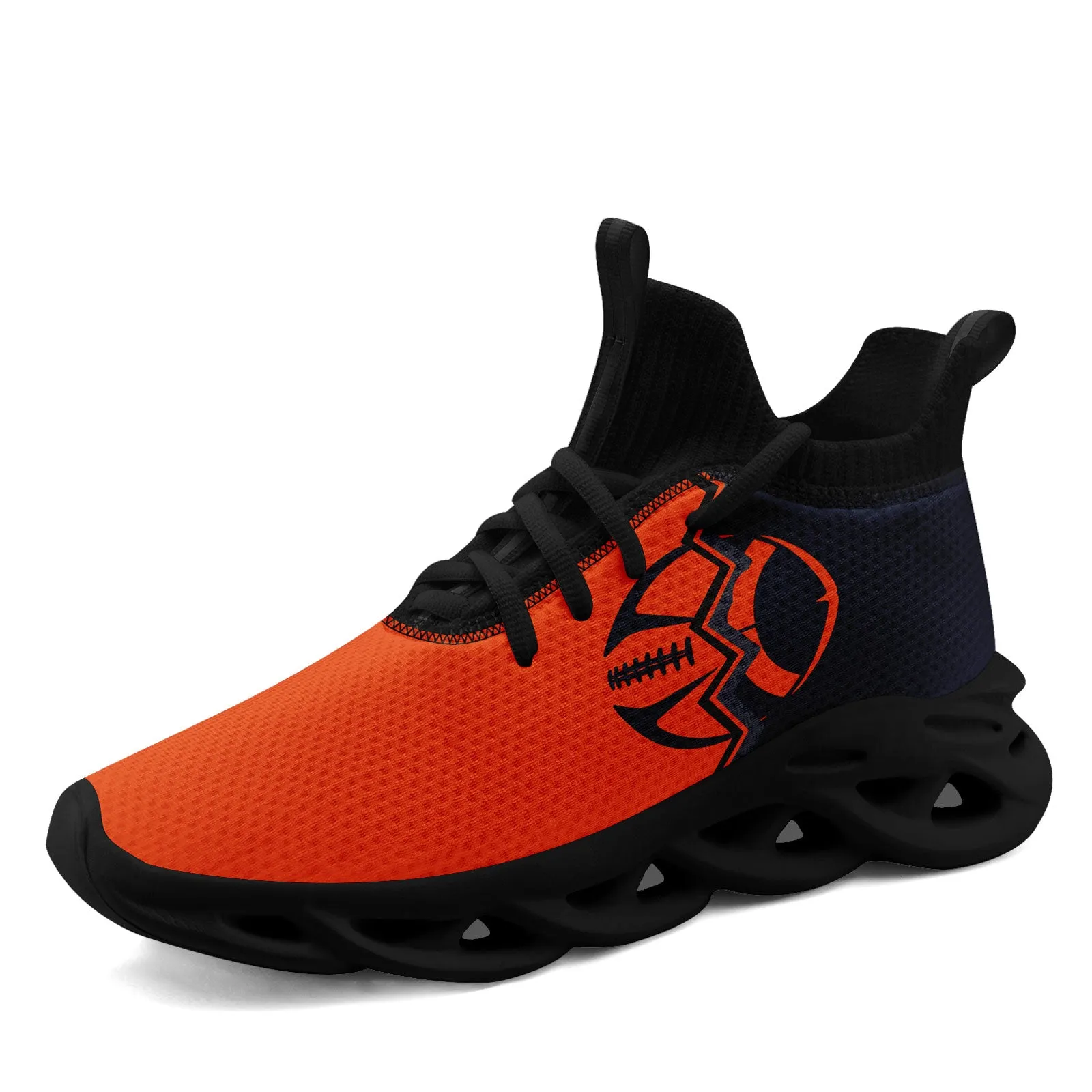 Custom Deep Blue Orange Illinois MaxSoul Shoes and Hat Combo Offer Personalized Combo ZH-D028017-4