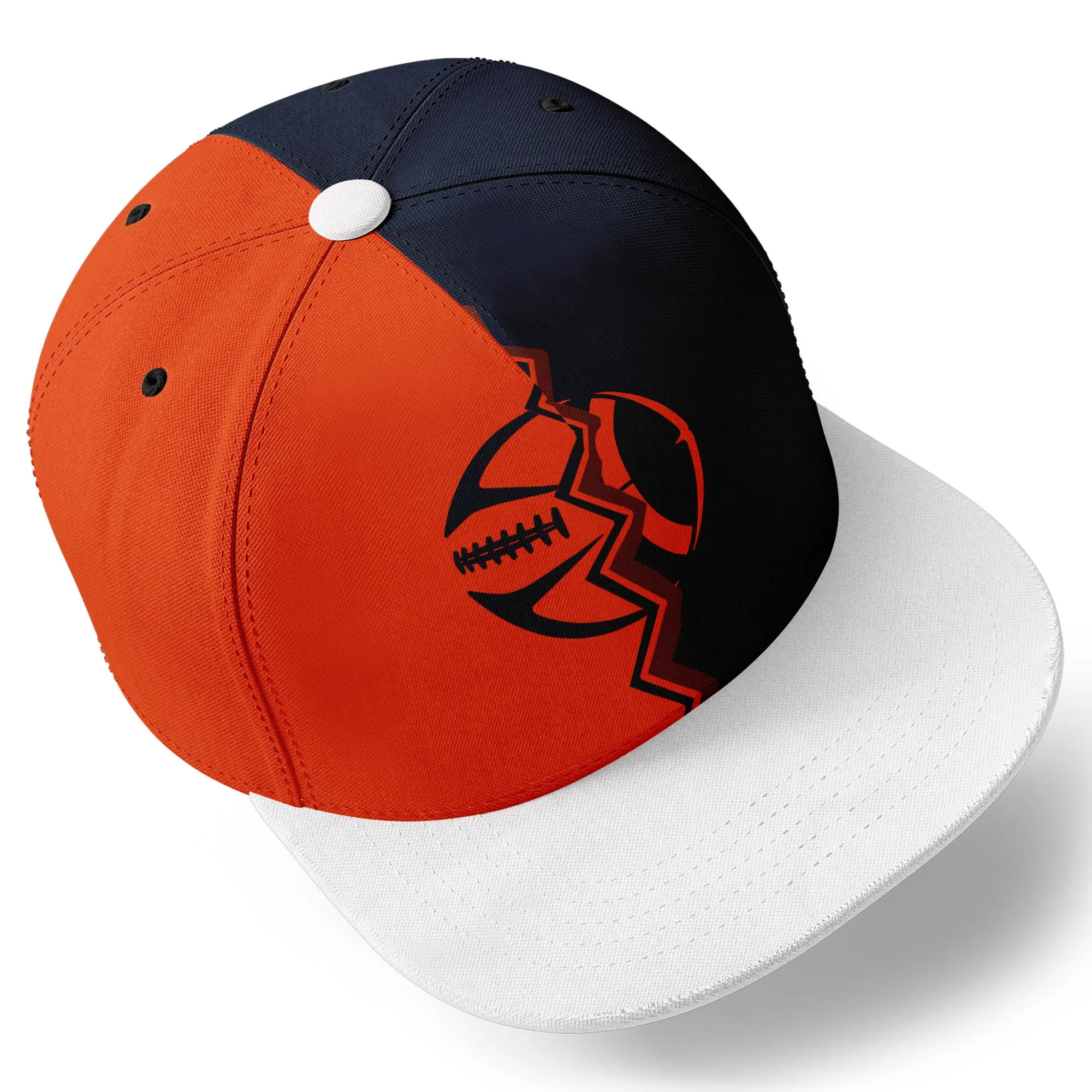 Custom Deep Blue Orange Illinois MaxSoul Shoes and Hat Combo Offer Personalized Combo ZH-D028017-4