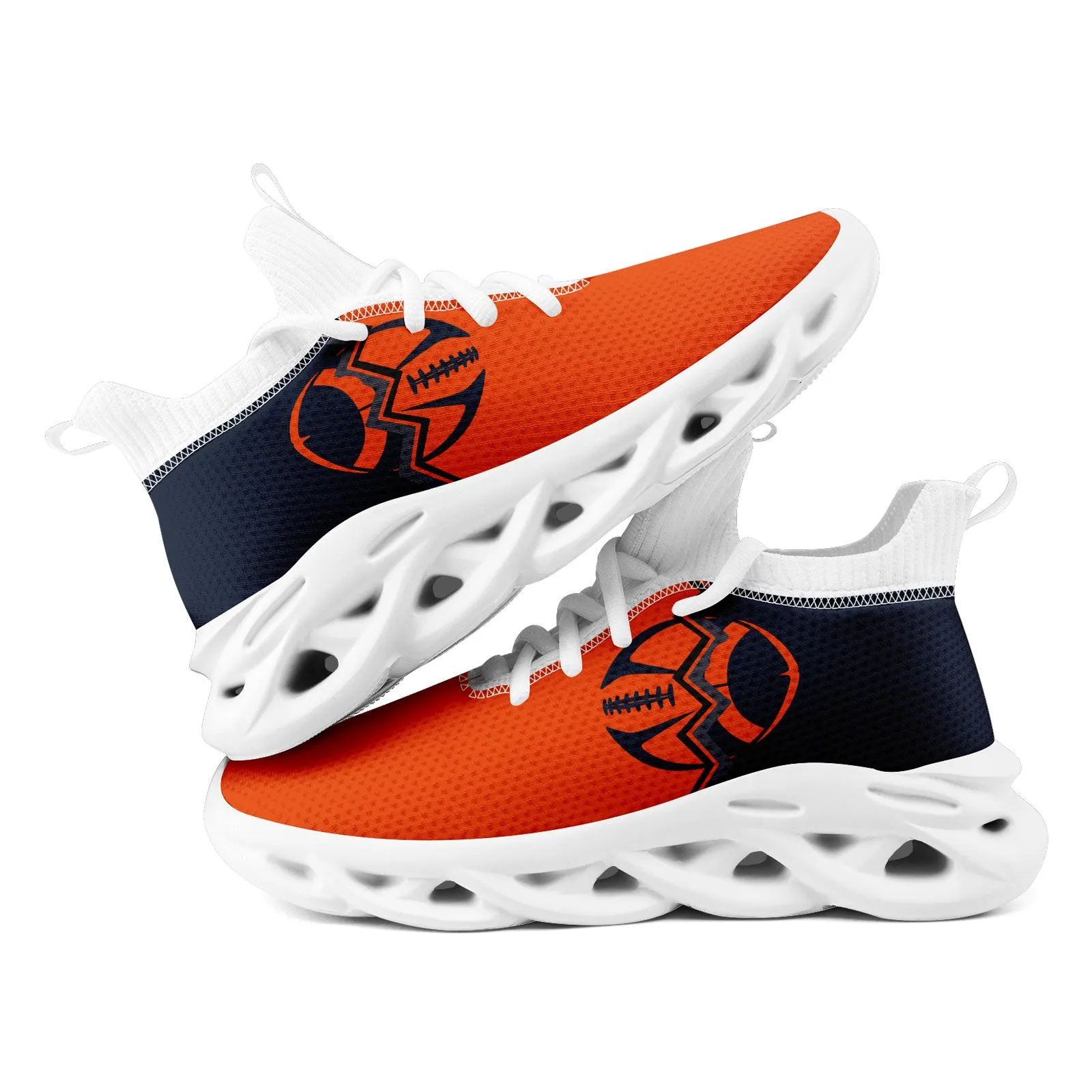 Custom Deep Blue Orange Illinois Maxsoul Shoes Personalized Sneaker FN030A-D028017-4