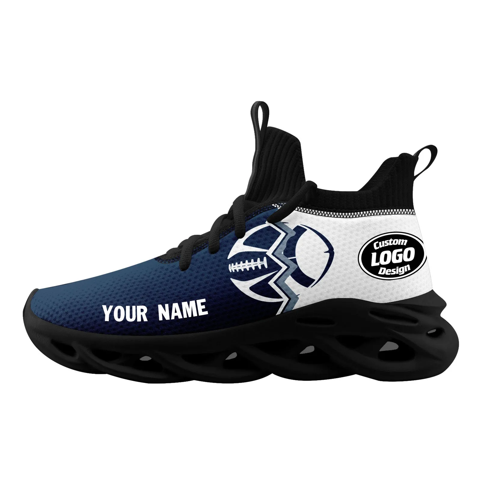 Custom Deep Blue White Texas Maxsoul Shoes Personalized Sneaker FN030A-D028017-5