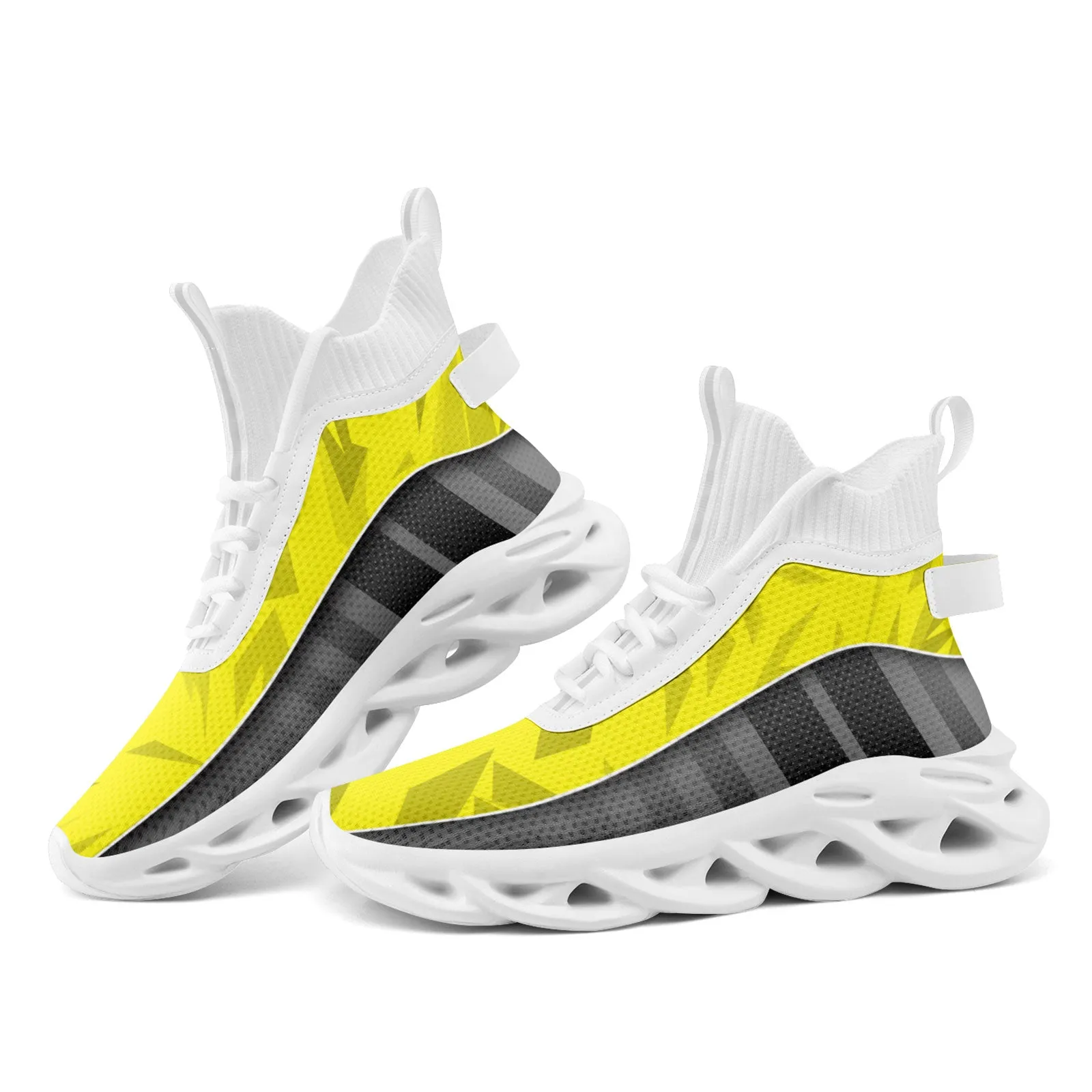 Custom Gray Yellow Maxsoul Shoes Personalized Sneaker FN029A-D020158-9