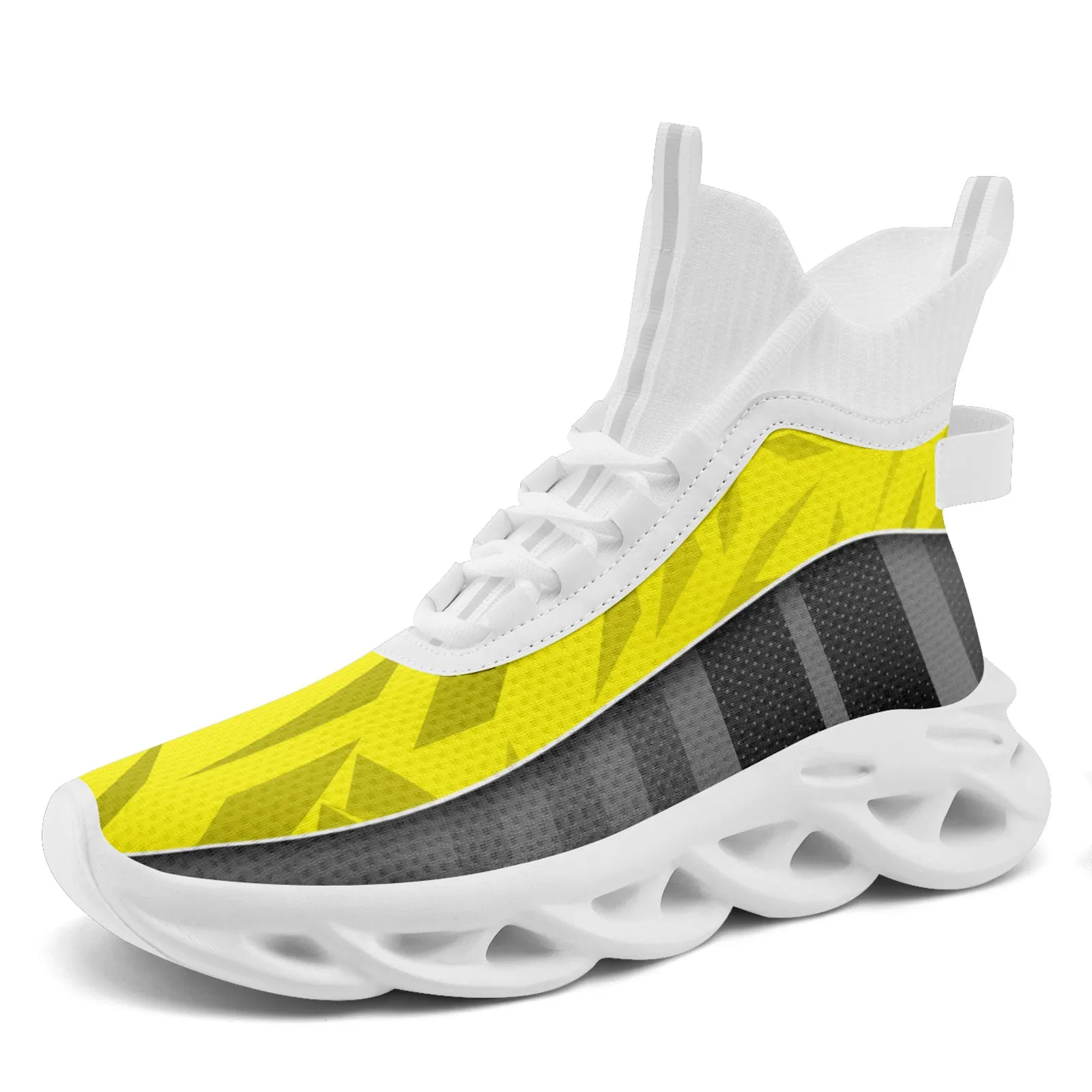 Custom Gray Yellow Maxsoul Shoes Personalized Sneaker FN029A-D020158-9