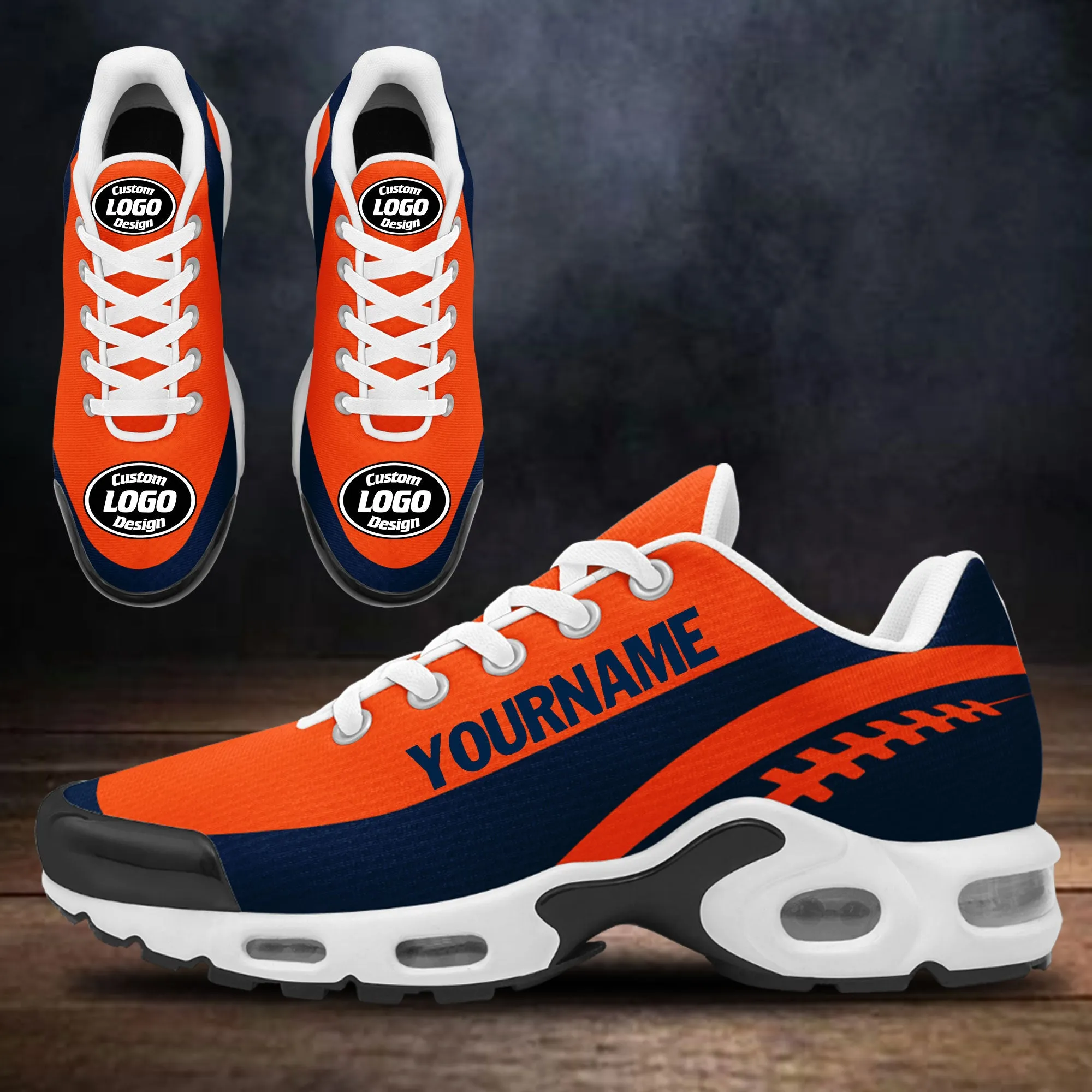 Custom Orange Blue TN Shoes Personalized Sneakers TN-D020077-10