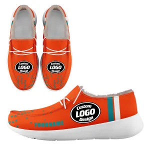 Custom Orange Green Miami Shoes Personalized Sneaker FN042-D020279-24