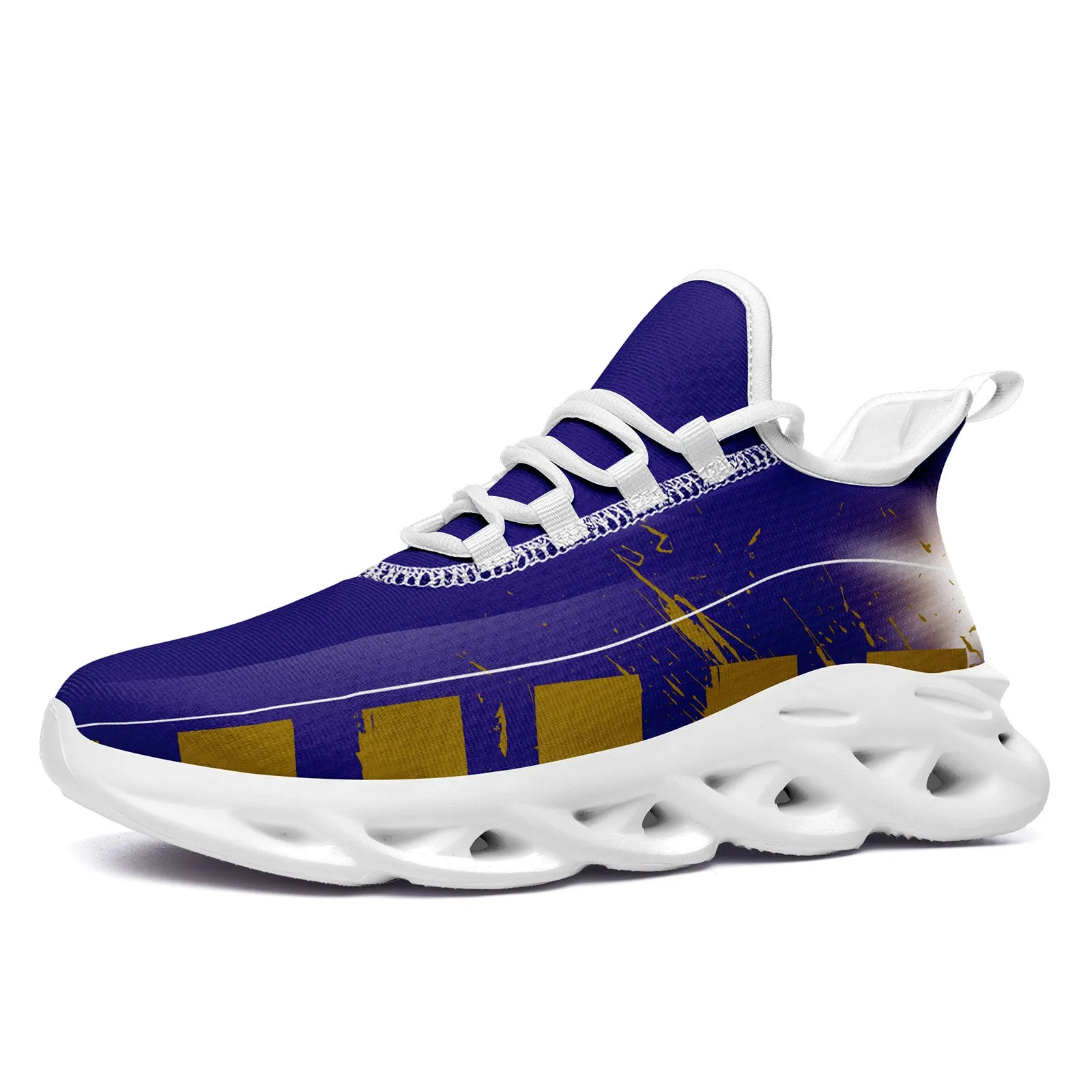 Custom Purple Yellow Baltimore Maxsoul Shoes Personalized Sneaker FN003-D020260-2