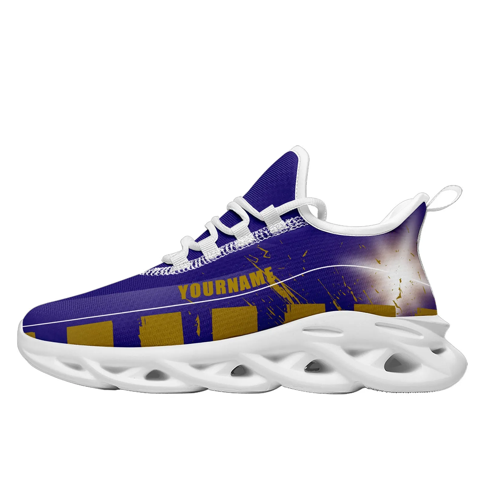 Custom Purple Yellow Baltimore Maxsoul Shoes Personalized Sneaker FN003-D020260-2