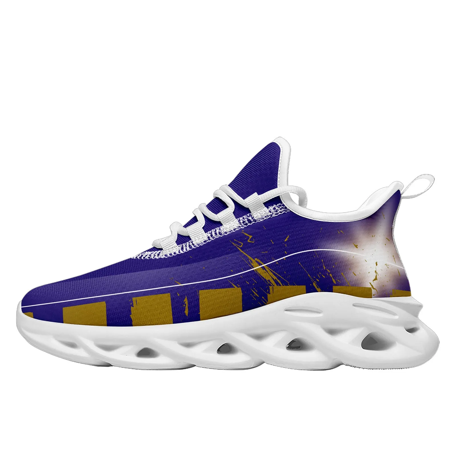 Custom Purple Yellow Baltimore Maxsoul Shoes Personalized Sneaker FN003-D020260-2