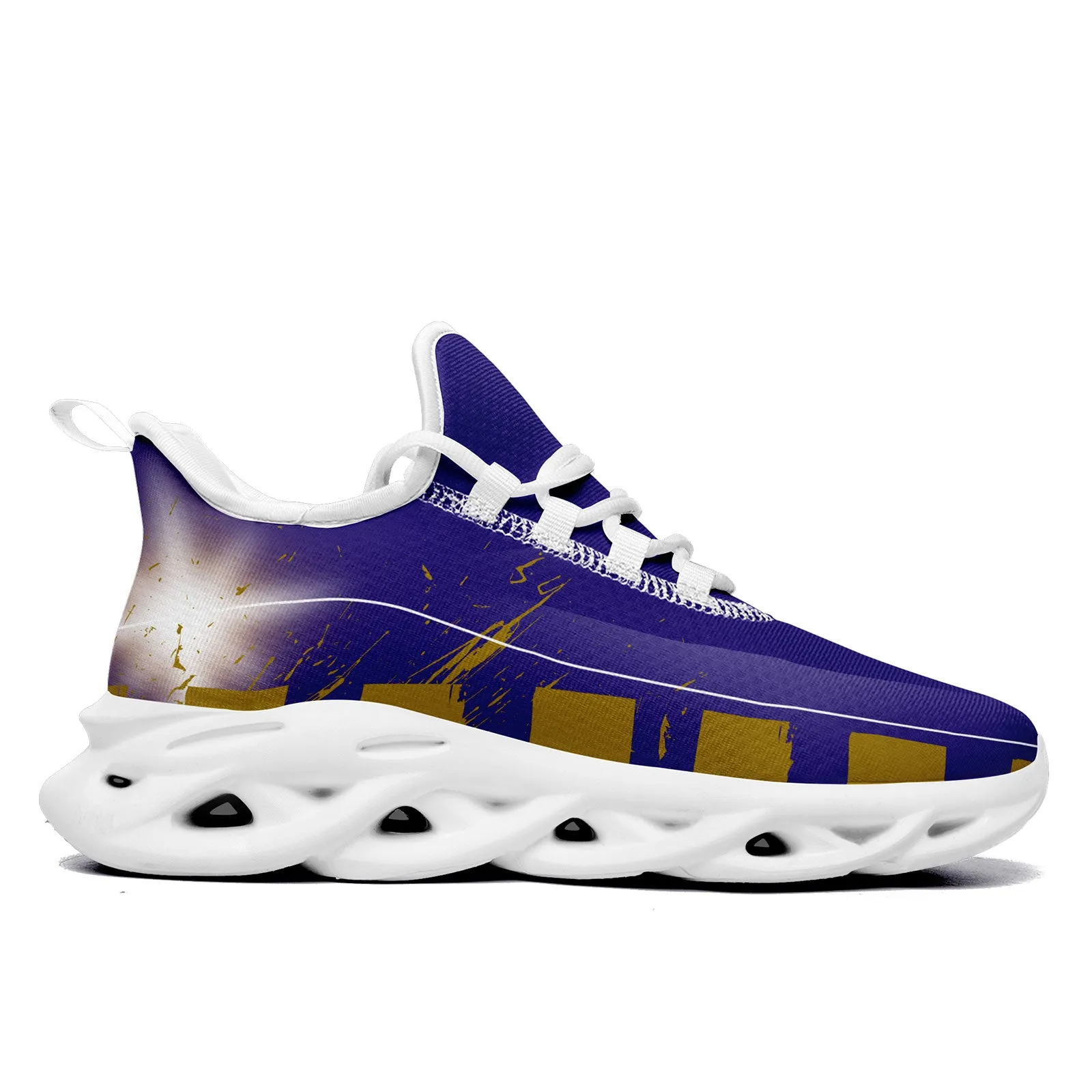 Custom Purple Yellow Baltimore Maxsoul Shoes Personalized Sneaker FN003-D020260-2