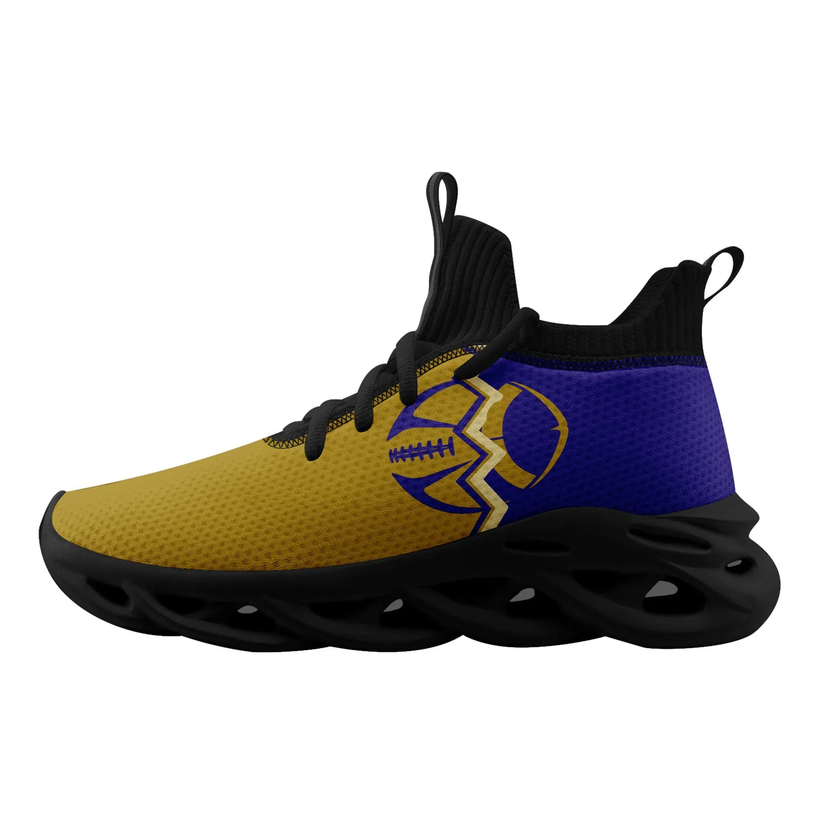 Custom Purple Yellow Maryland MaxSoul Shoes and Hat Combo Offer Personalized Combo ZH-D028017-17