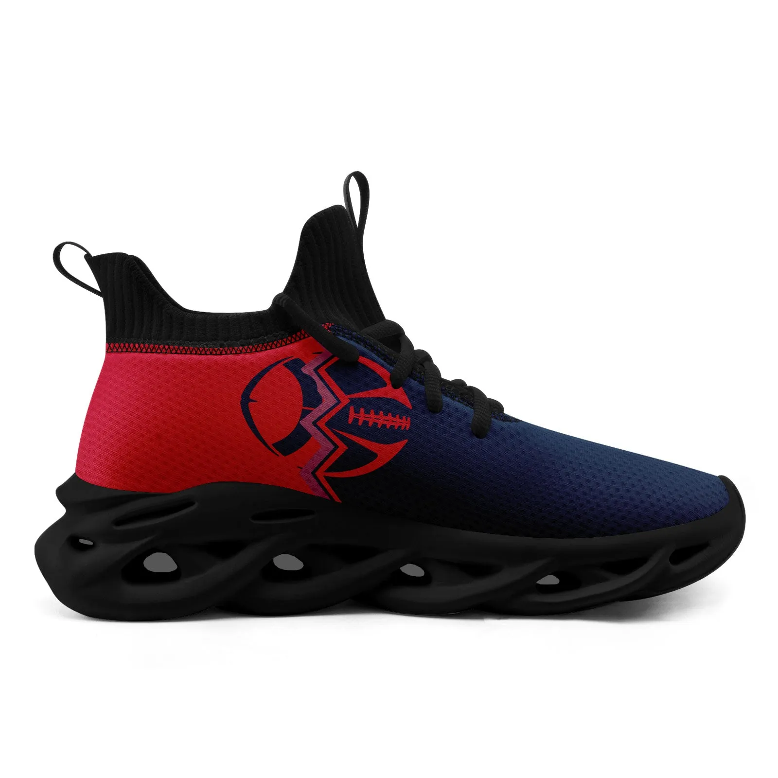 Custom Red Blue Massachusetts MaxSoul Shoes and Hat Combo Offer Personalized Combo ZH-D028017-29