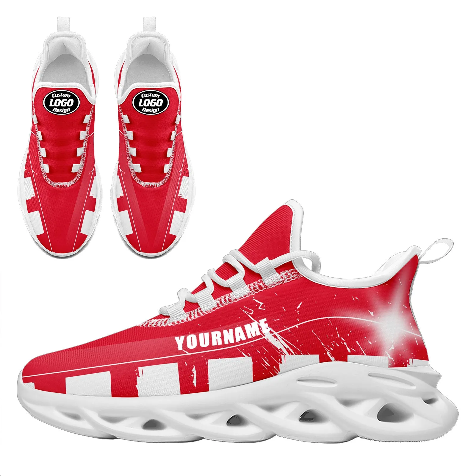 Custom Red White Kansas City MaxSoul Shoes and Hat Combo Offer Personalized Combo ZH-D020264-18