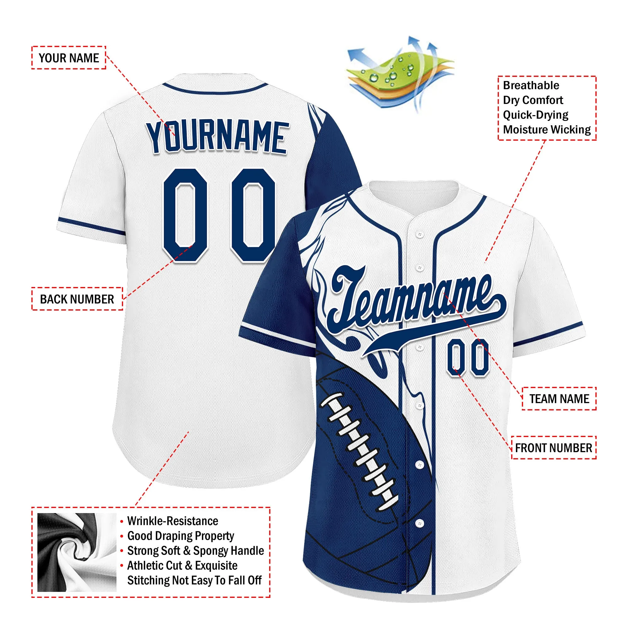 Custom White Blue Jersey and TN Shoes Combo Offer Personalized ZH-D0200101-14