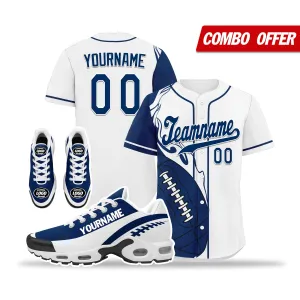 Custom White Blue Jersey and TN Shoes Combo Offer Personalized ZH-D0200101-14