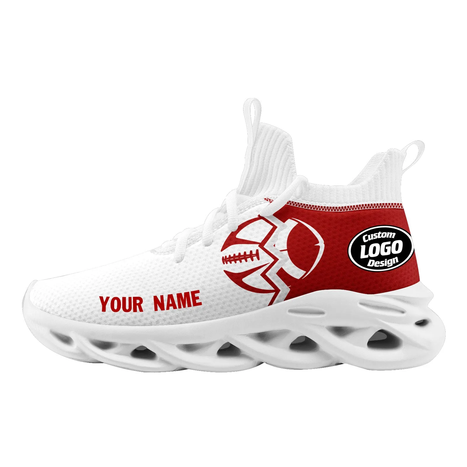 Custom White Red California MaxSoul Shoes and Hat Combo Offer Personalized Combo ZH-D028017-13