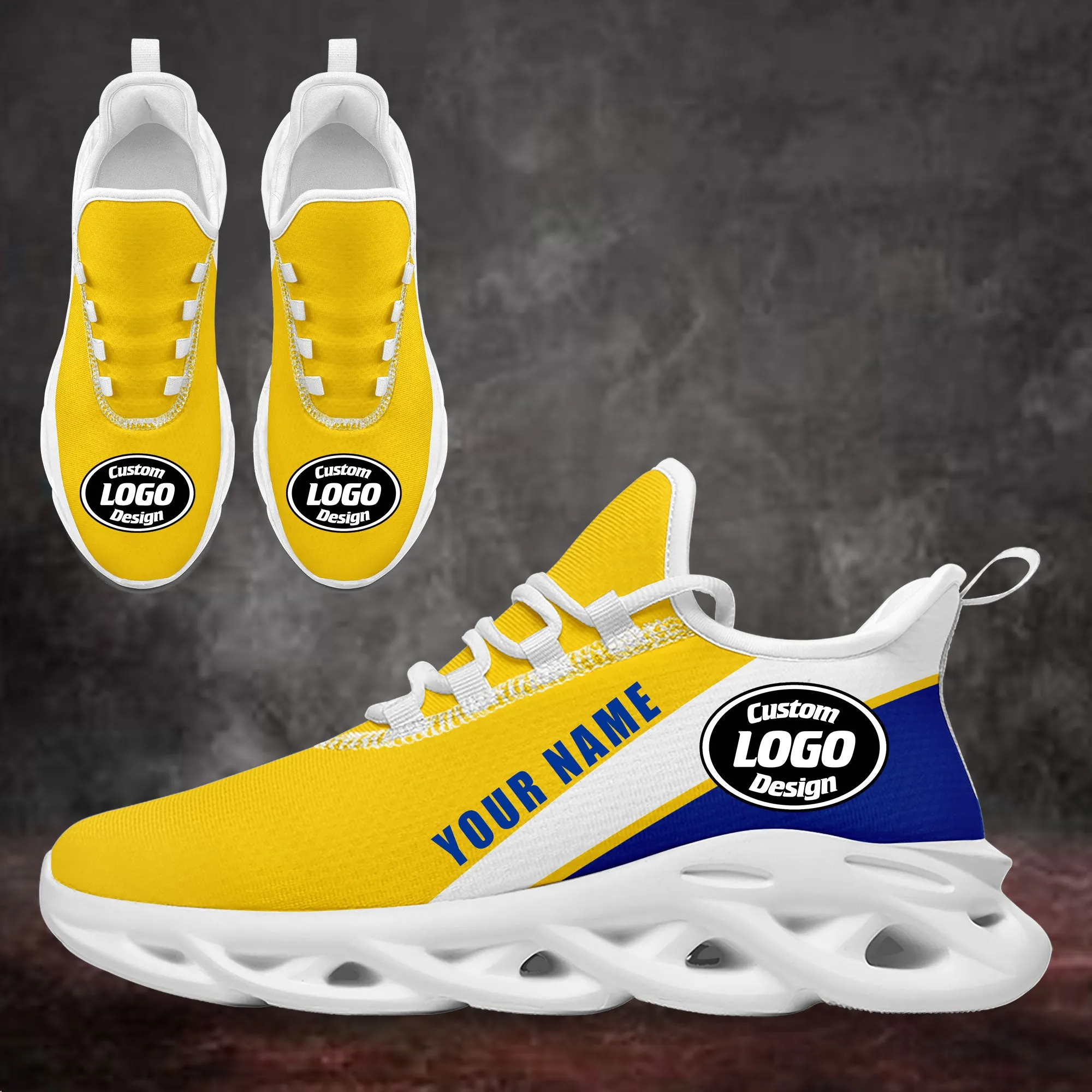 Custom Yellow Blue Jersey MaxSoul Shoes and Hat Combo Offer Personalized ZH-bd0b007e-aa