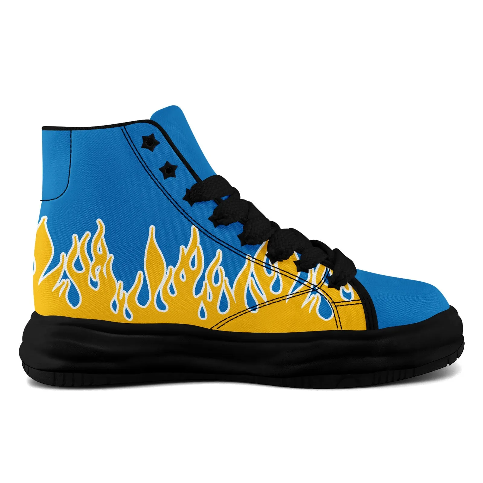 Custom Yellow Blue Los Angeles Firesoul Shoes Personalized Sneaker FN039-D020272-22