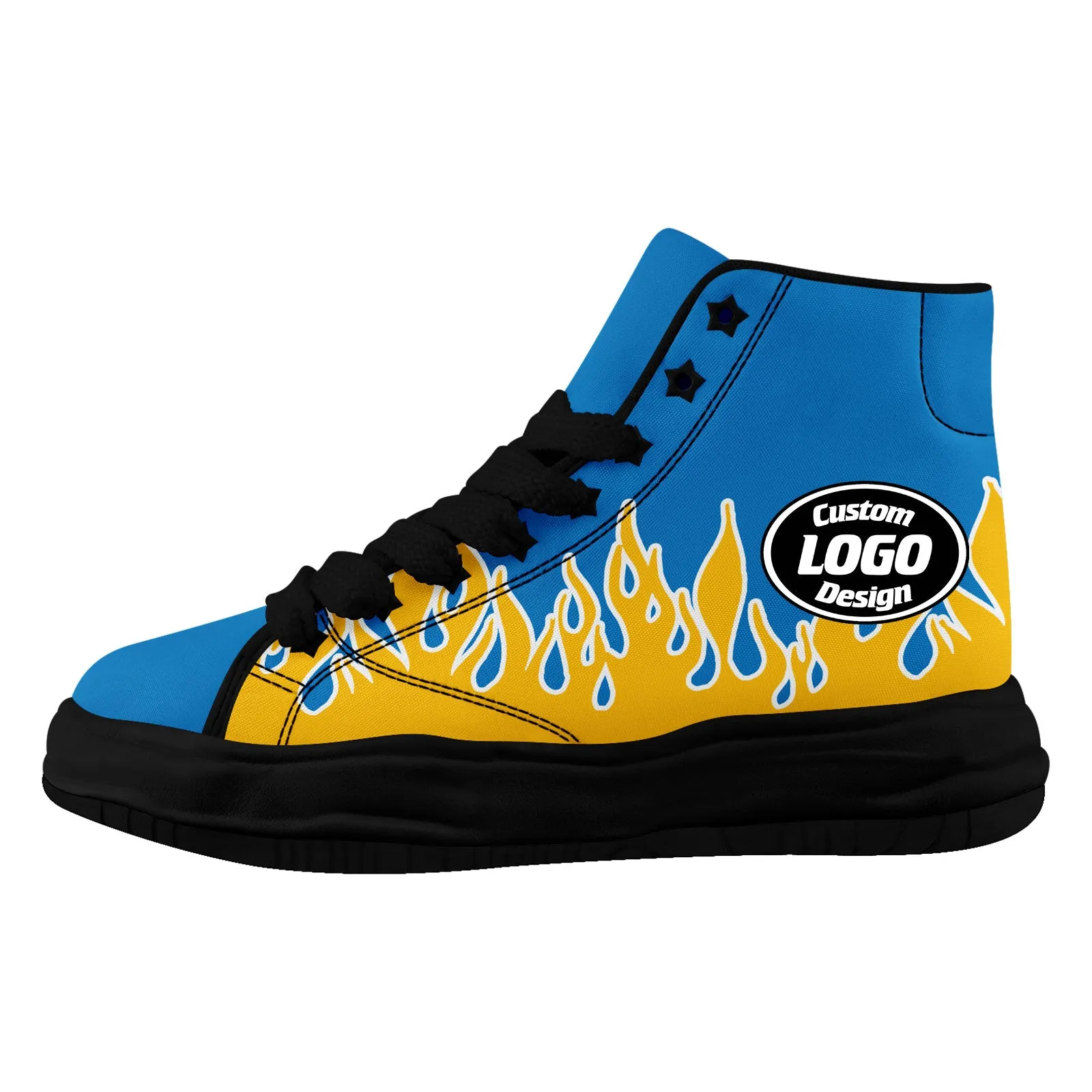 Custom Yellow Blue Los Angeles Firesoul Shoes Personalized Sneaker FN039-D020272-22