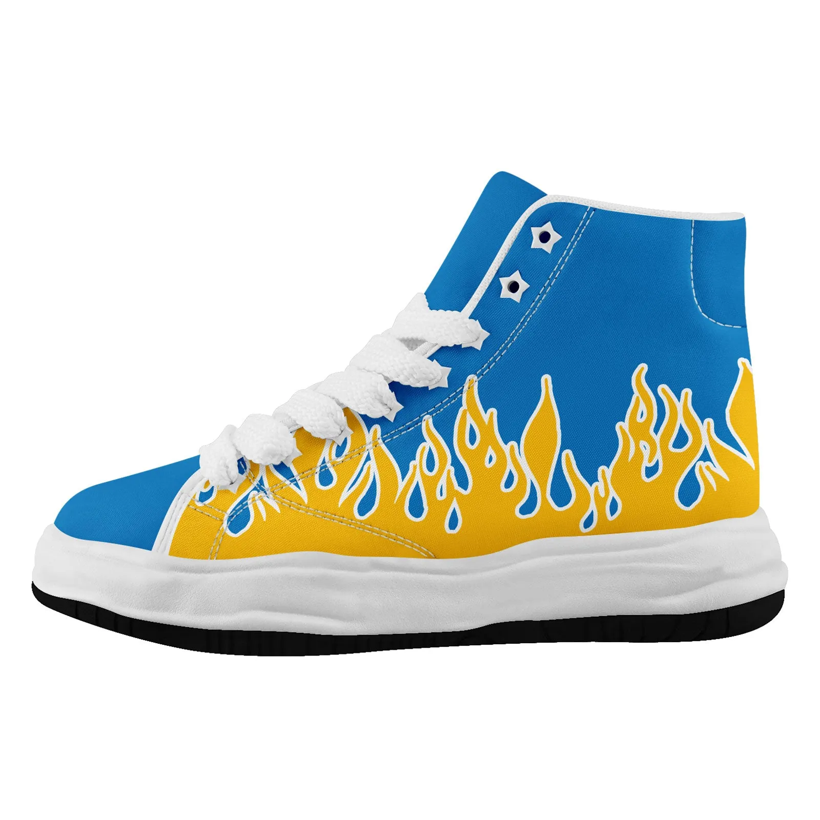 Custom Yellow Blue Los Angeles Firesoul Shoes Personalized Sneaker FN039-D020272-22