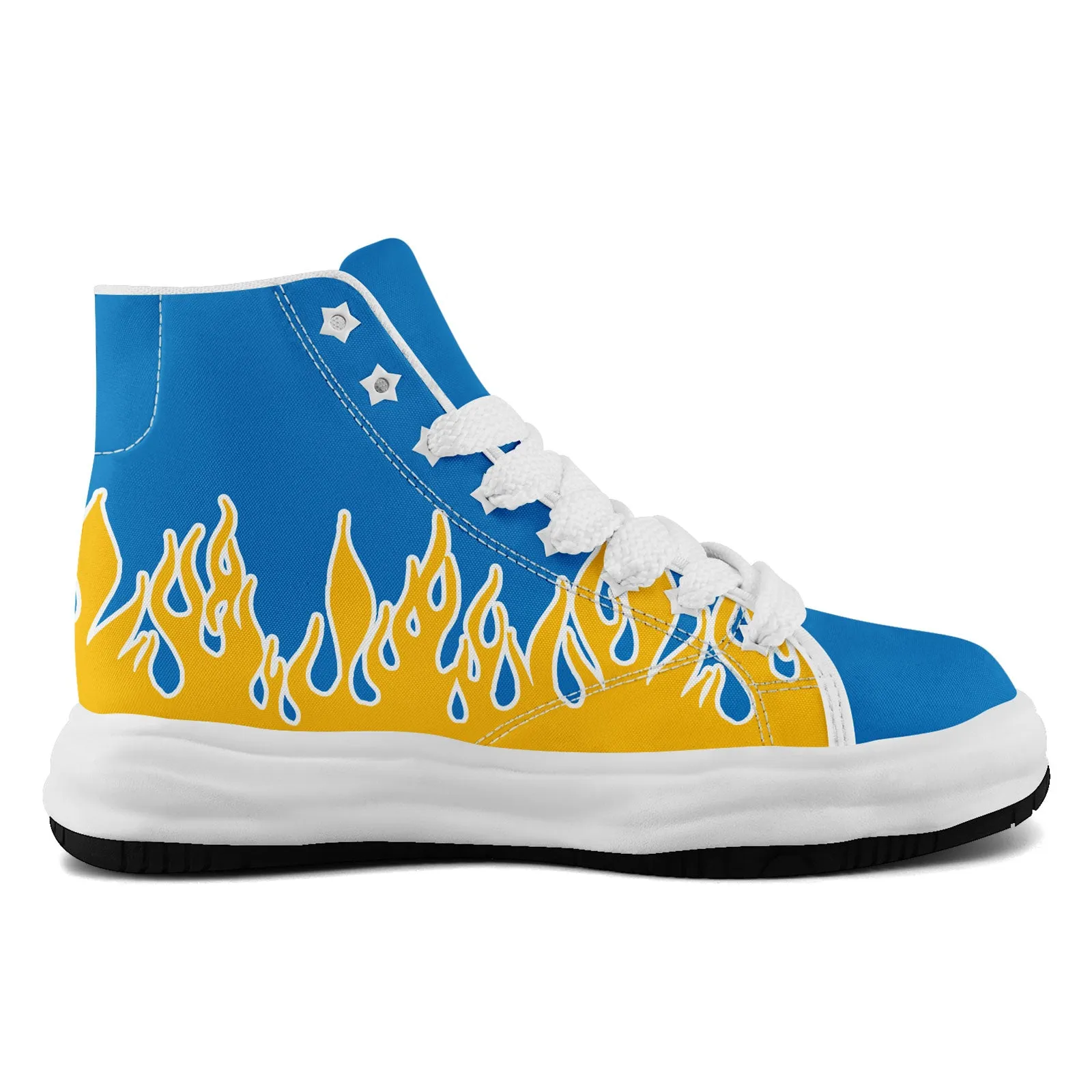 Custom Yellow Blue Los Angeles Firesoul Shoes Personalized Sneaker FN039-D020272-22