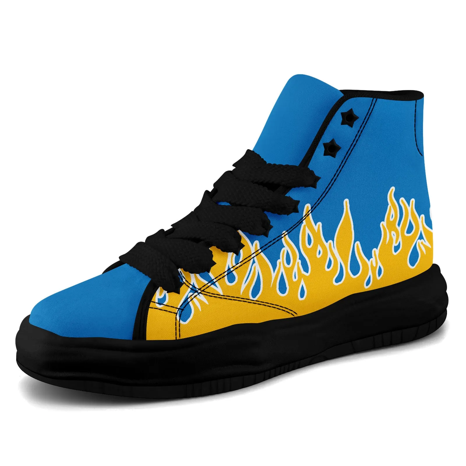 Custom Yellow Blue Los Angeles Firesoul Shoes Personalized Sneaker FN039-D020272-22