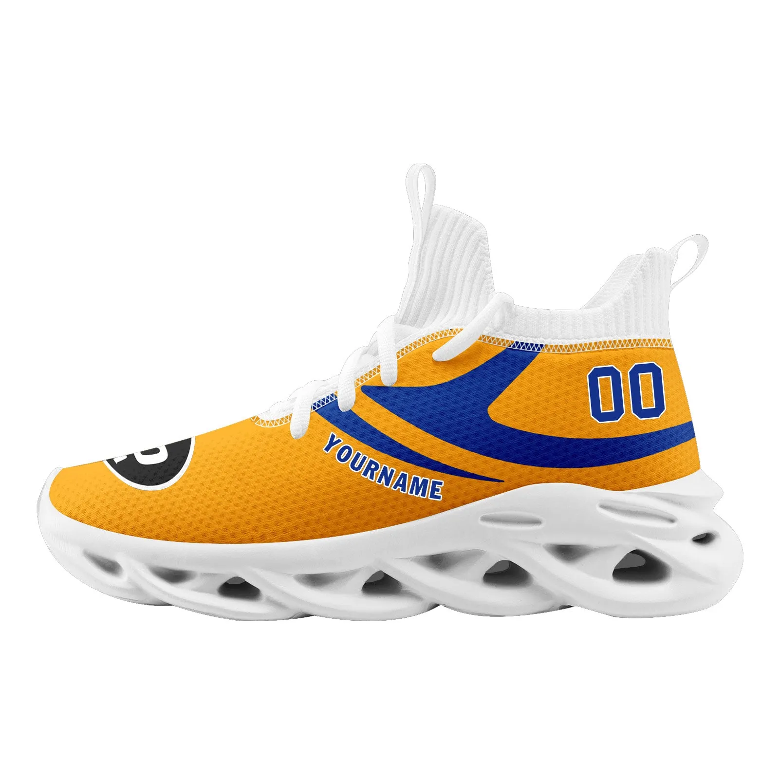 Custom Yellow Los Angeles Maxsoul Shoes Personalized Sneaker FN030-D025004-14