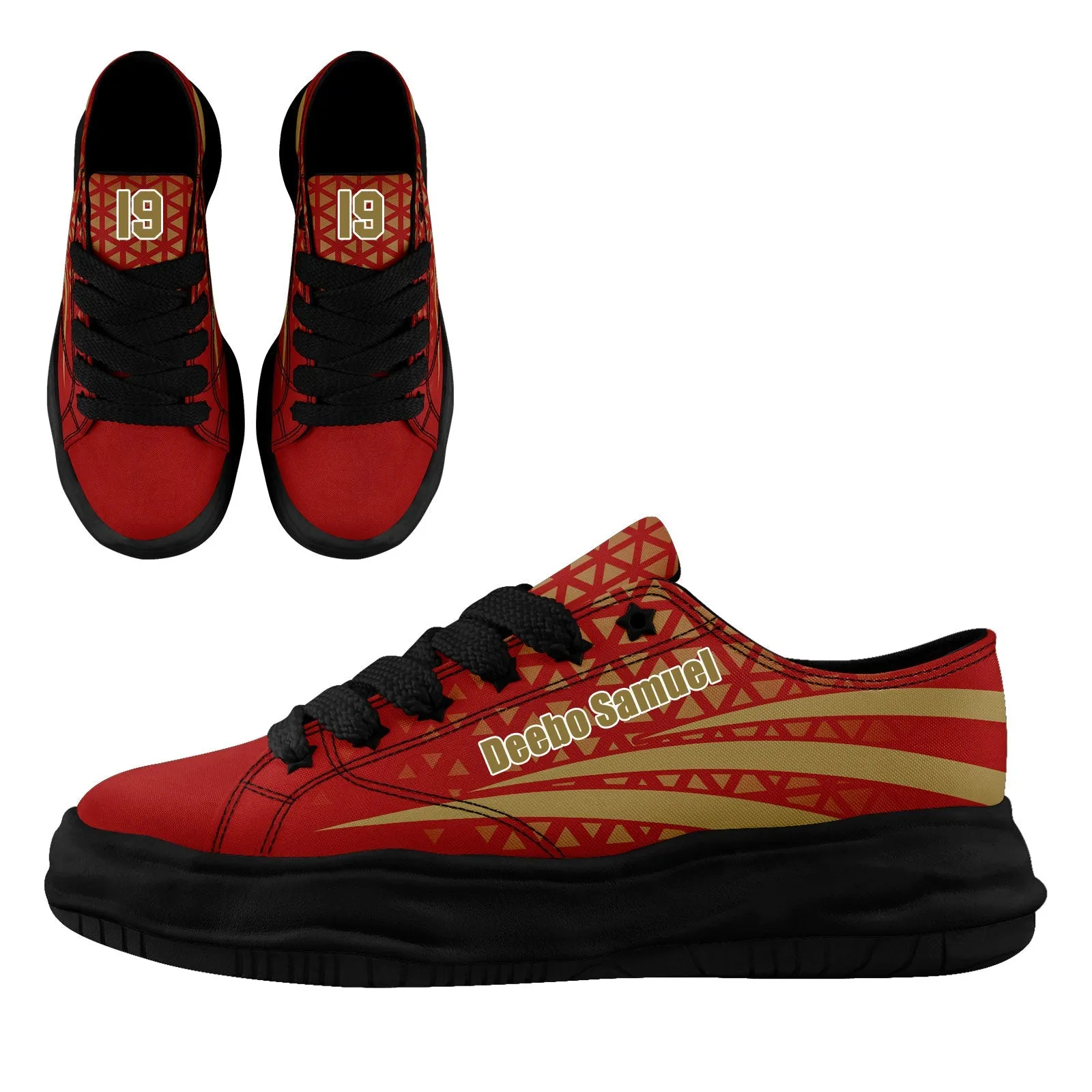 Custom Yellow Red California Shoes Personalized Sneaker FN038-D023003-25 Custom Online