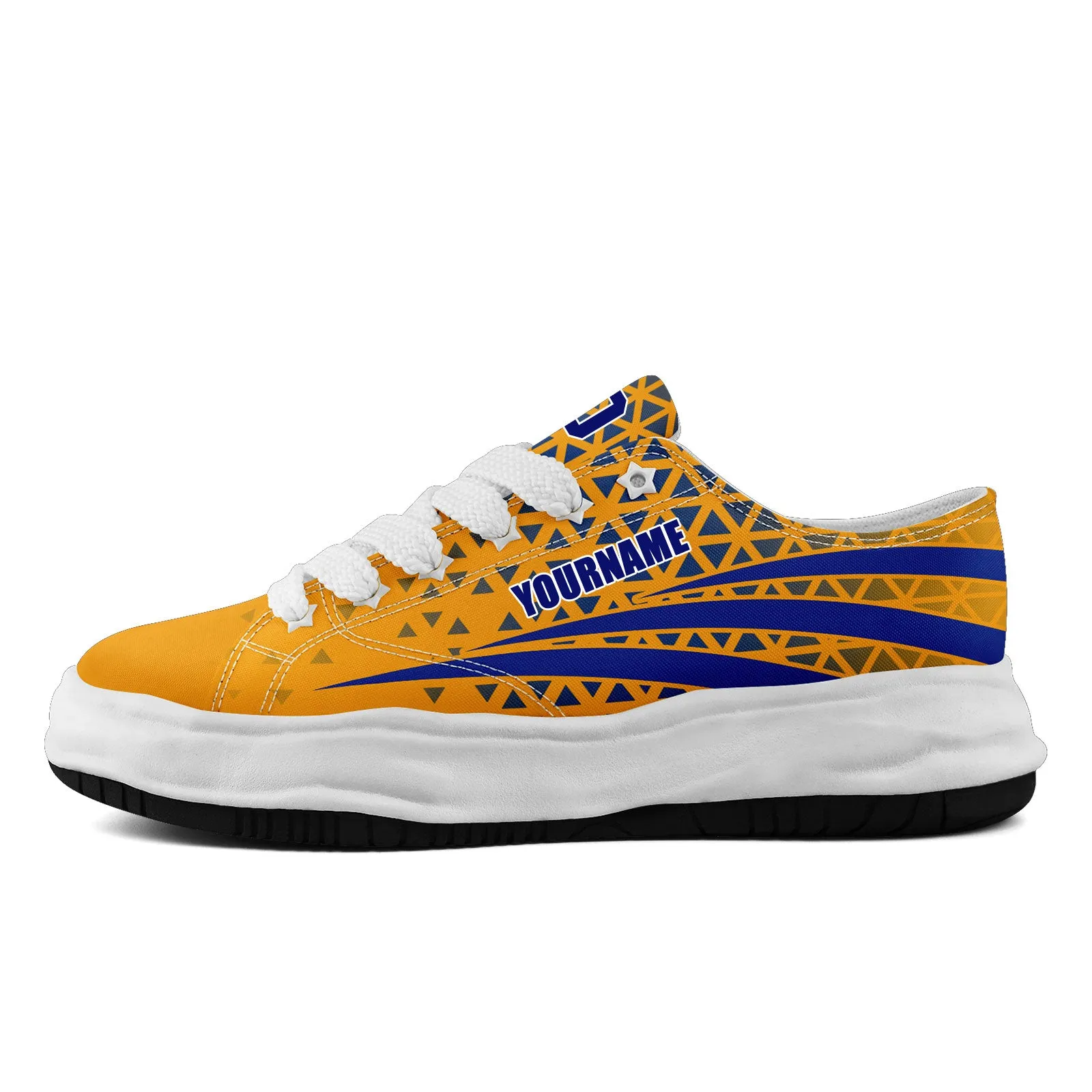 Custom Yellow White California Shoes Personalized Sneaker FN038-D023003-15