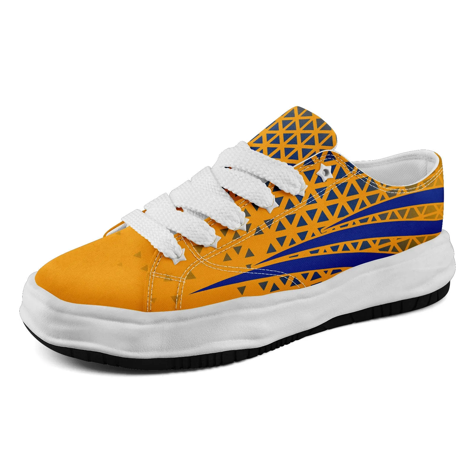 Custom Yellow White California Shoes Personalized Sneaker FN038-D023003-15