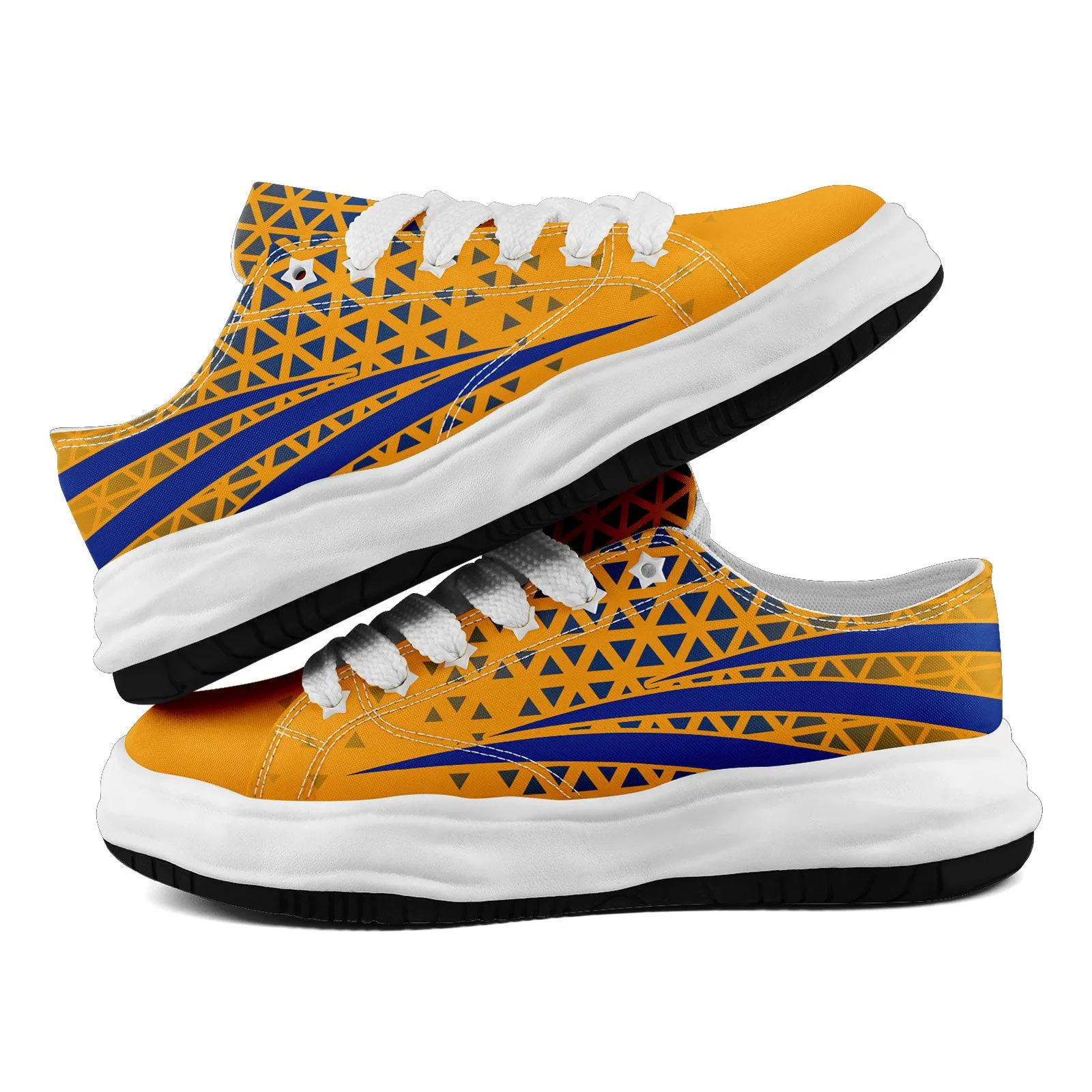 Custom Yellow White California Shoes Personalized Sneaker FN038-D023003-15