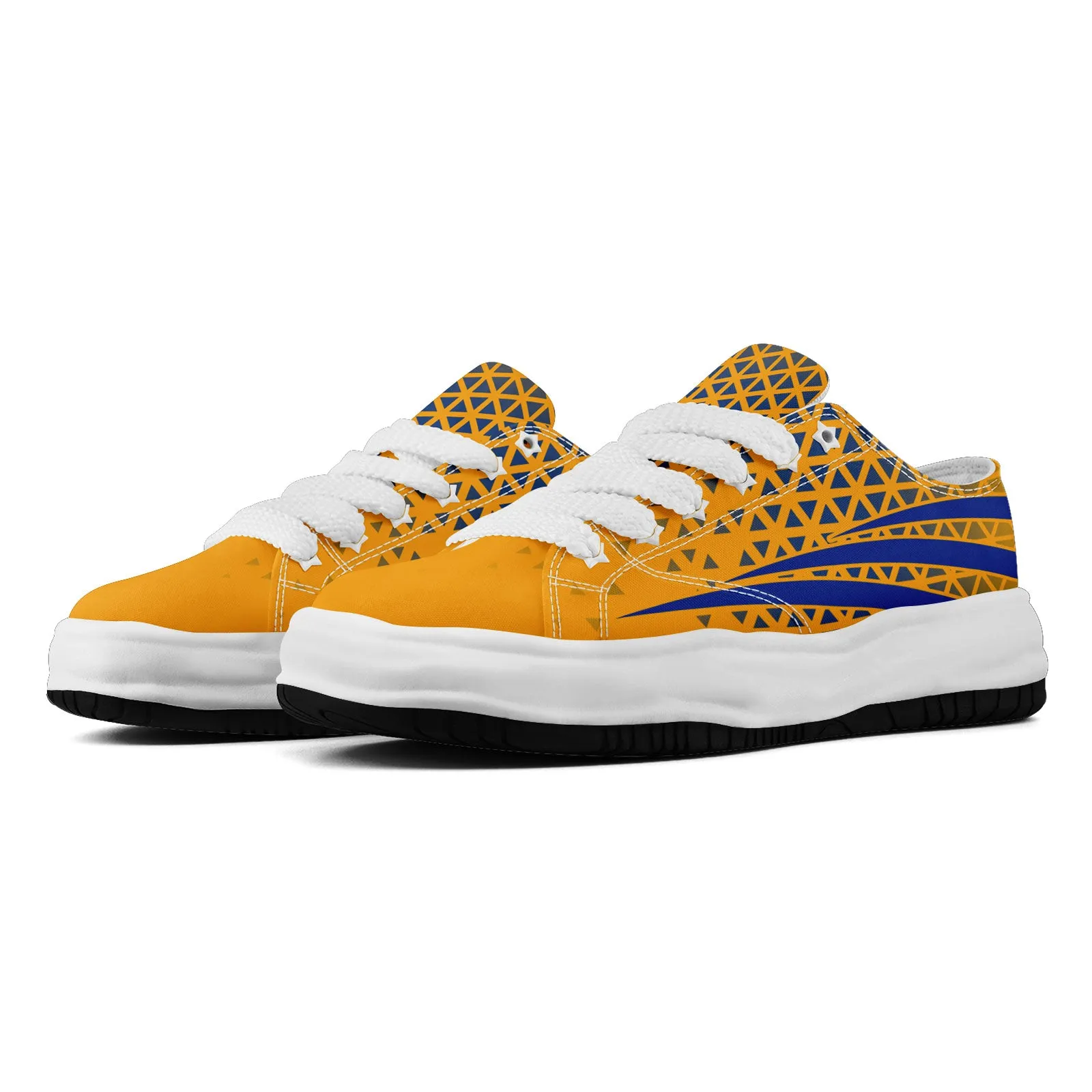 Custom Yellow White California Shoes Personalized Sneaker FN038-D023003-15