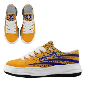 Custom Yellow White California Shoes Personalized Sneaker FN038-D023003-15