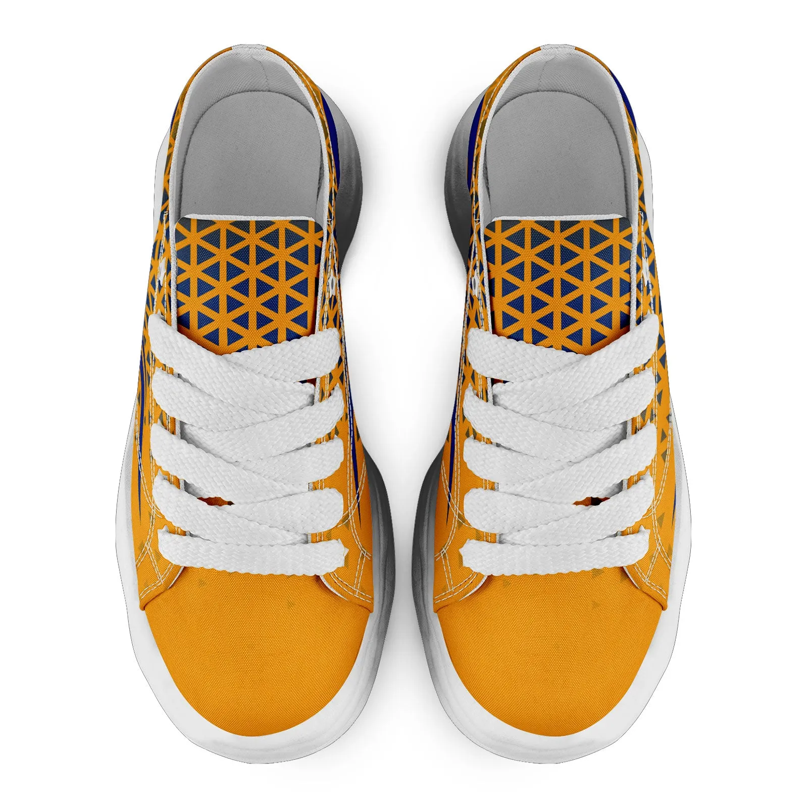 Custom Yellow White California Shoes Personalized Sneaker FN038-D023003-15