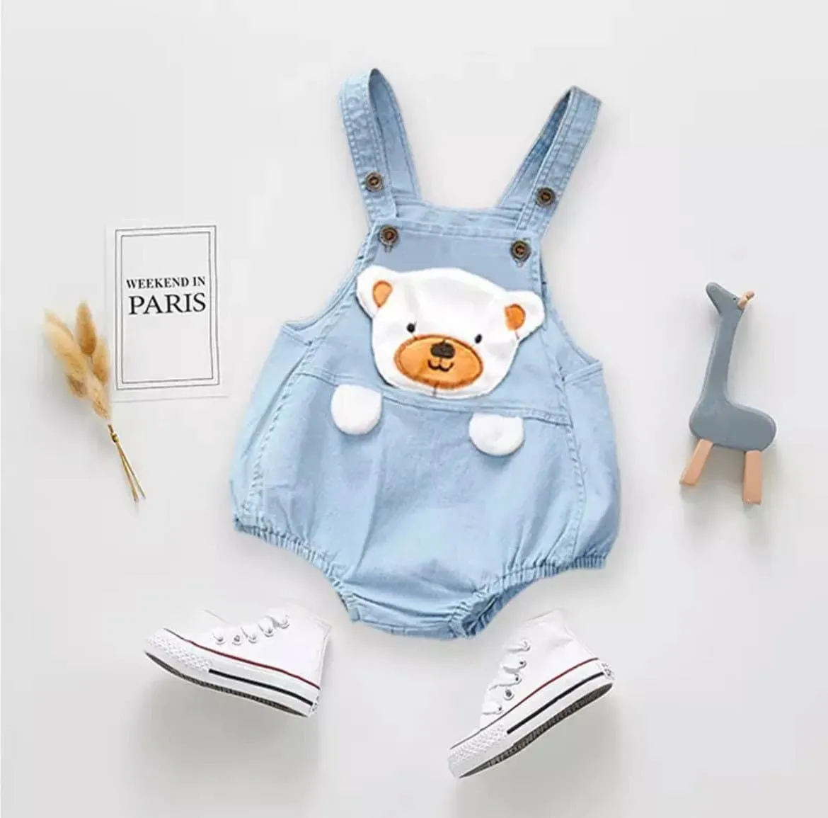 Cutie Face -  Baby Denim Overalls