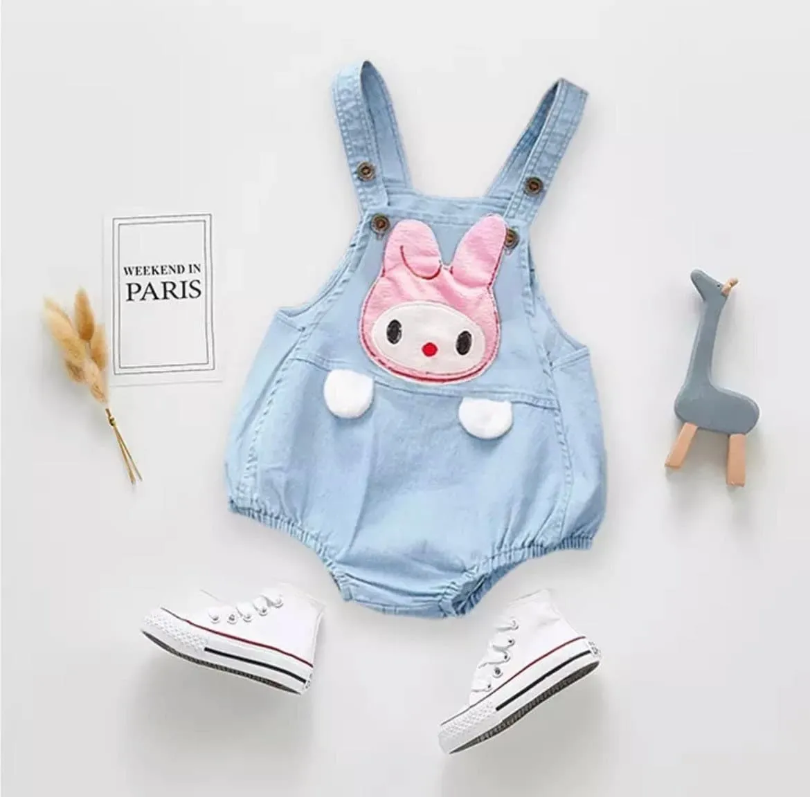 Cutie Face -  Baby Denim Overalls