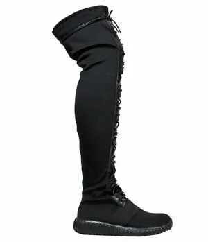 DESIRE BLACK SNEAKER BOOT