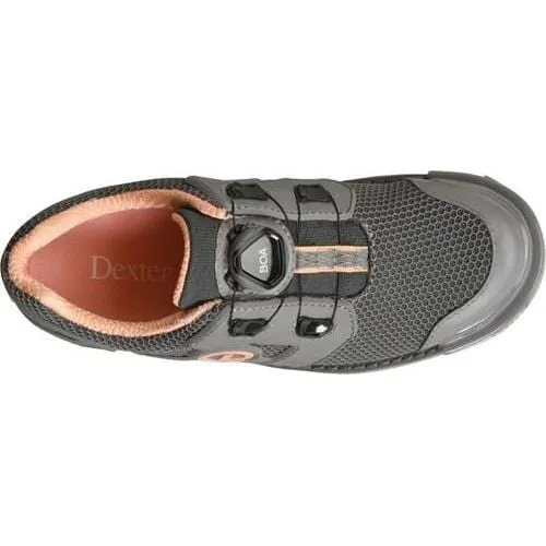 Dexter Womens SST 8 Power Frame BOA Right or Left Hand Grey/Peach Bowling Shoes