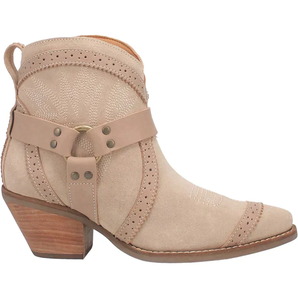 DINGO GUMMY BEAR LEATHER SAND SUEDE BOOTIE STYLE DI747BN189