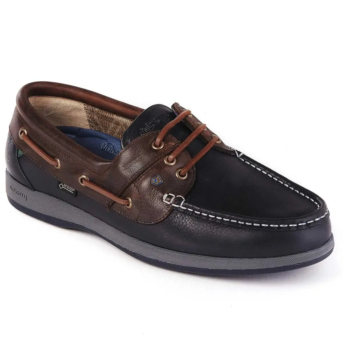 DUBARRY Mariner Deck Shoes - Men's Gore-Tex - Navy & Brown