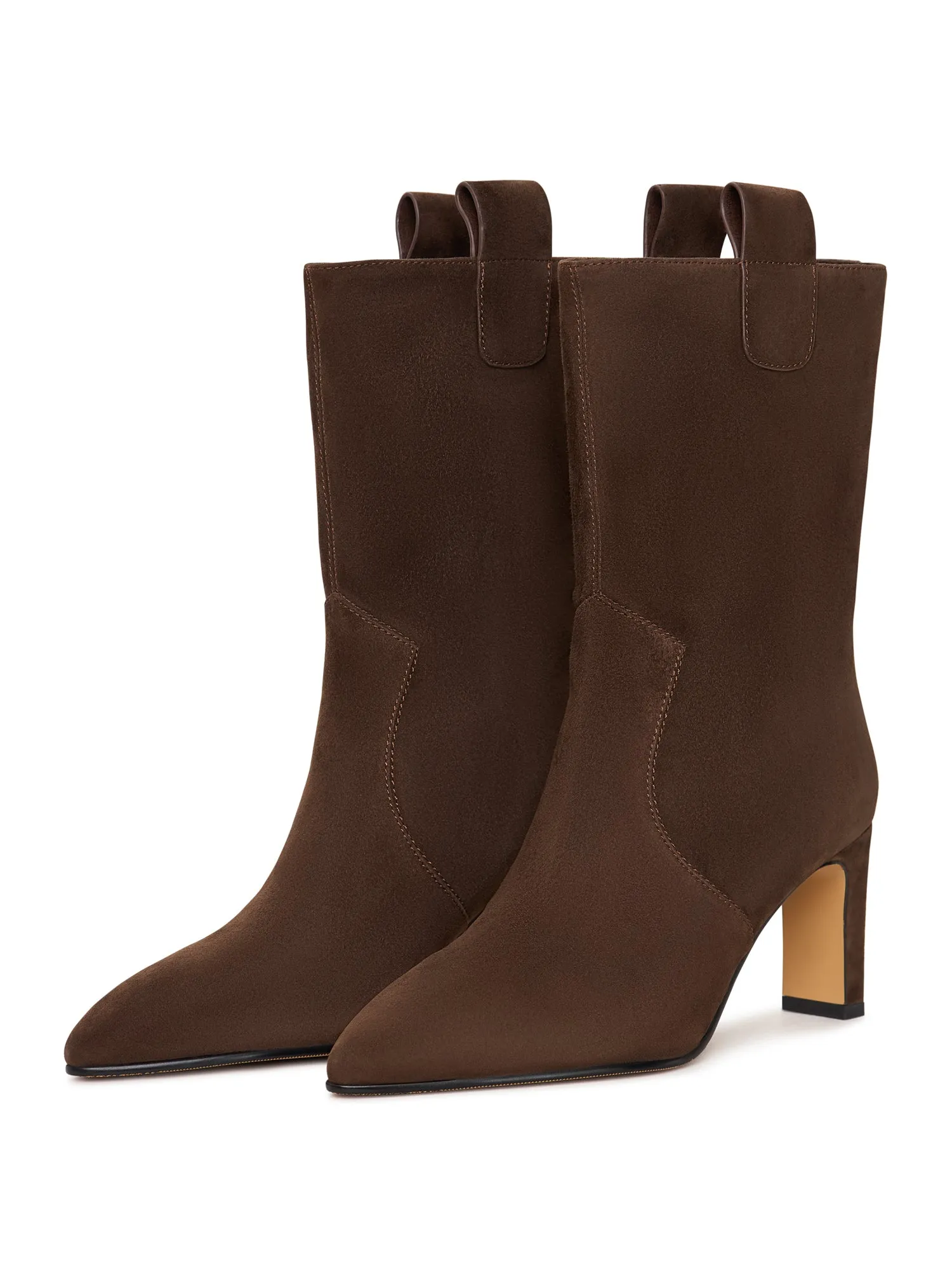 Elegant High-Heeled Boots Ava - Brown