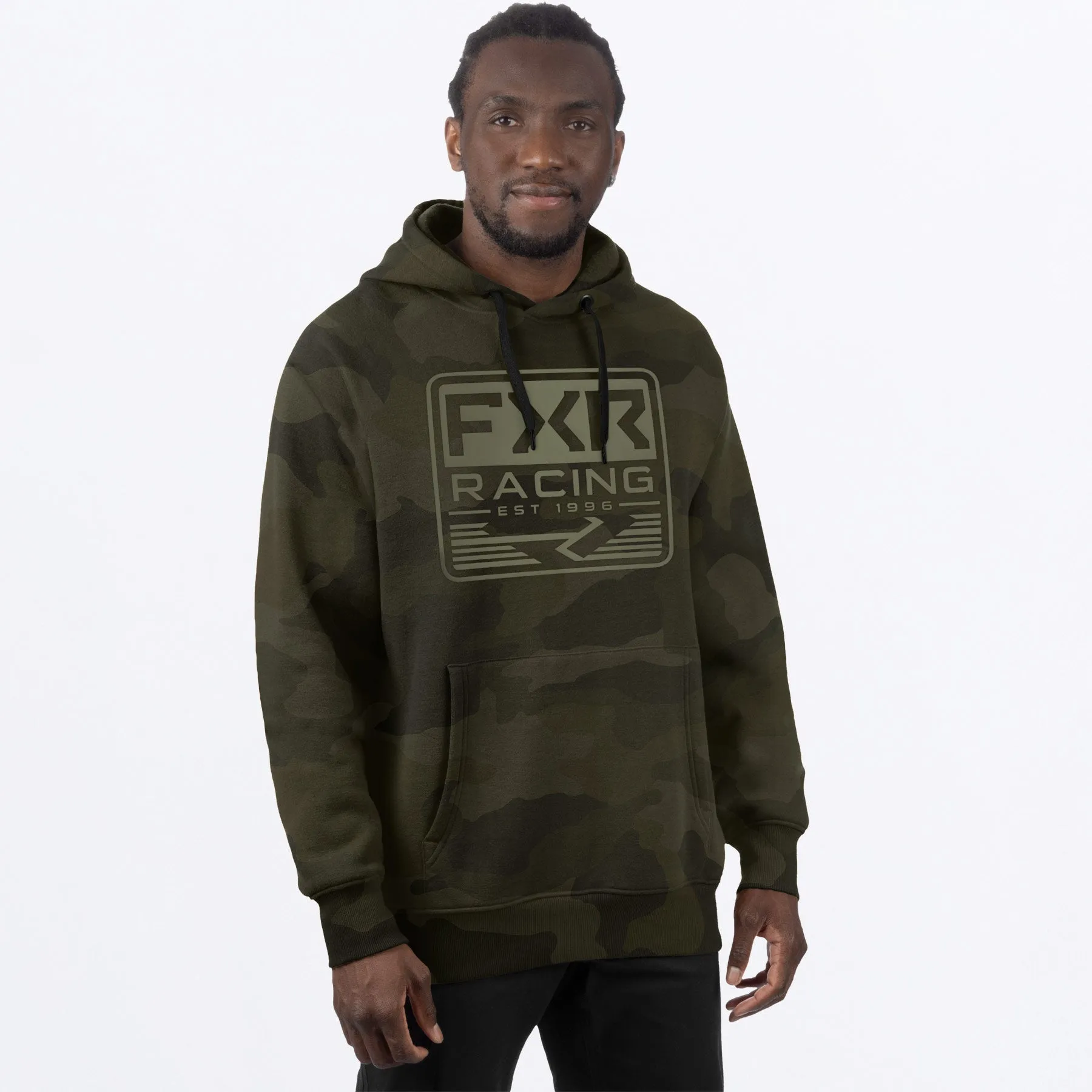 Emblem Cotton Pullover Hoodie