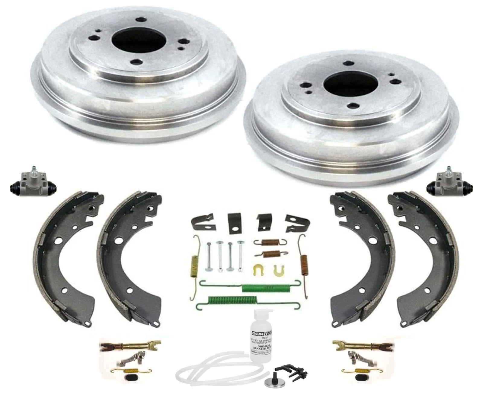 Fits 2001-2005 Civic 1.7L W/ Rear Brakes Drums Brake Shoe Set Cylinders 9pc